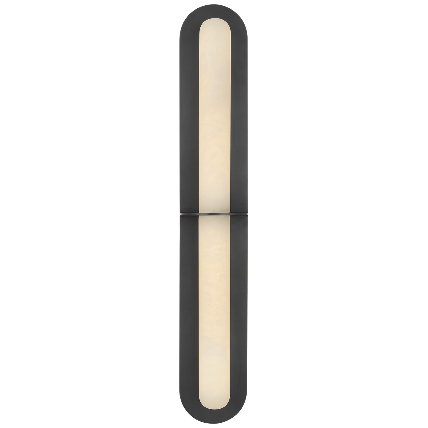 Fosse 28" Linear Tube Sconce in Bronze with Alabaster