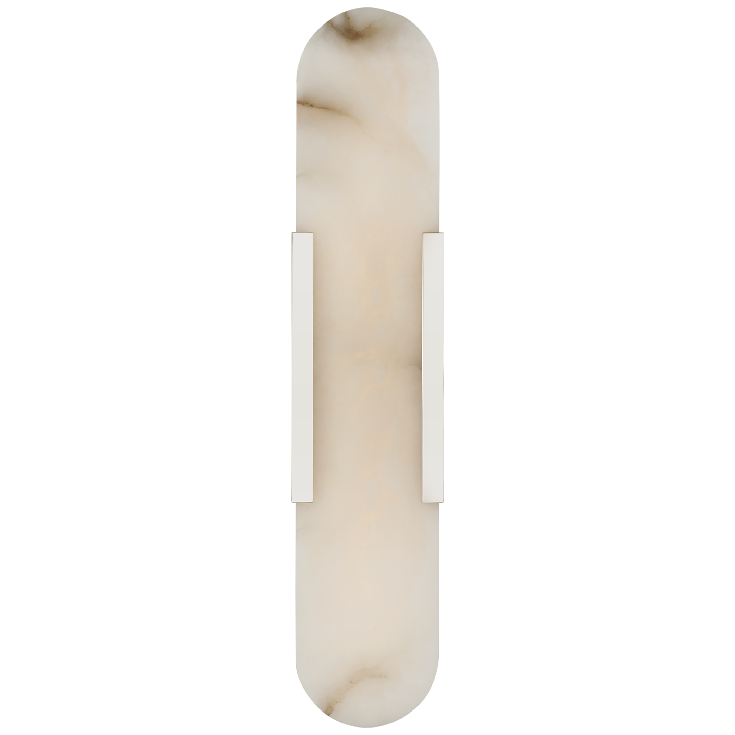Melange 20" Elongated Sconce in Polished Nickel with Alabaster