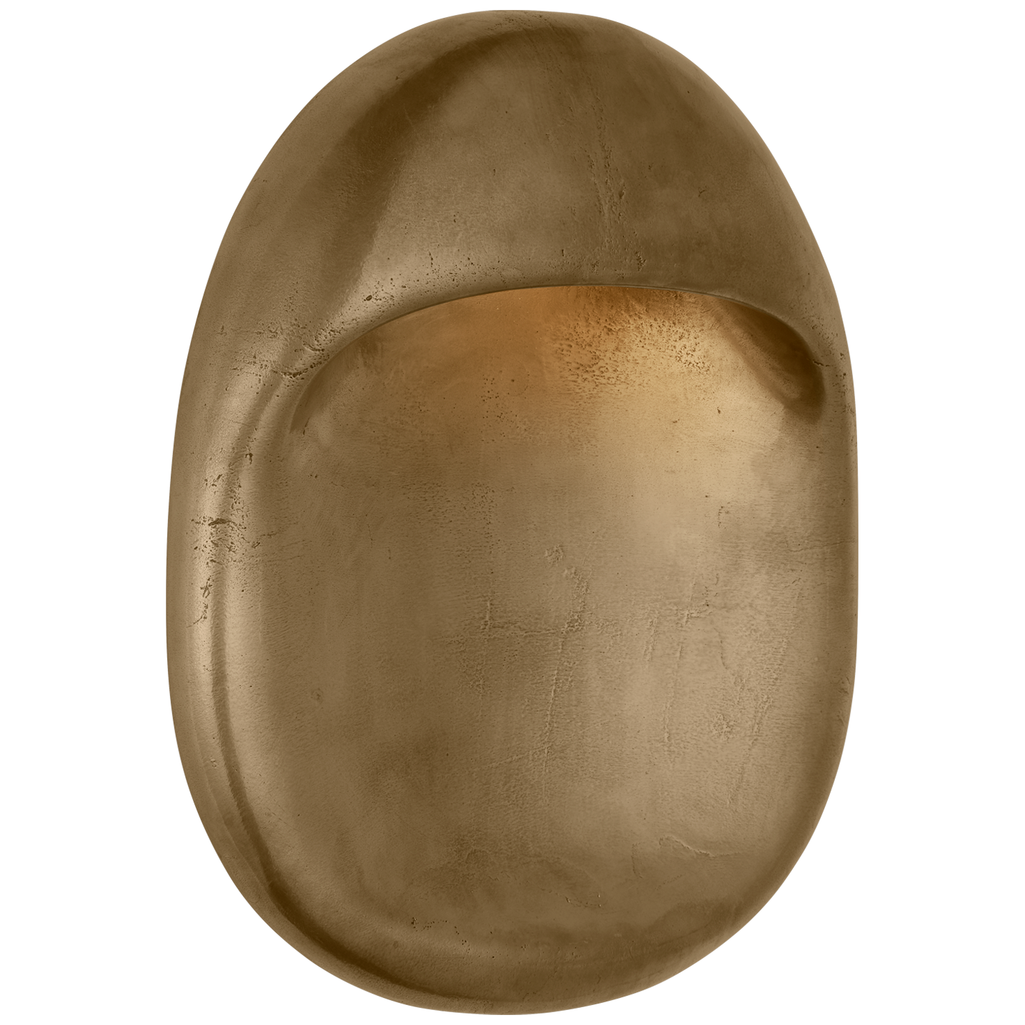 Esculpa 14" Rounded Wall Light in Museum Brass
