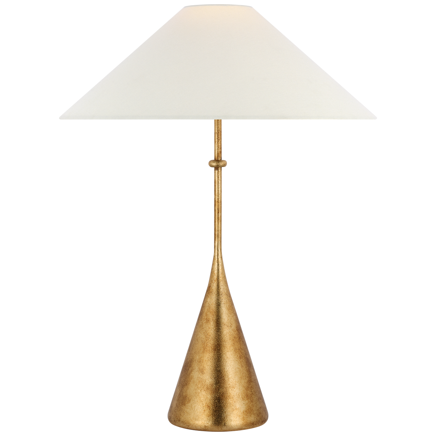 Zealous 30" Table Lamp in Museum Gild with Linen Shade