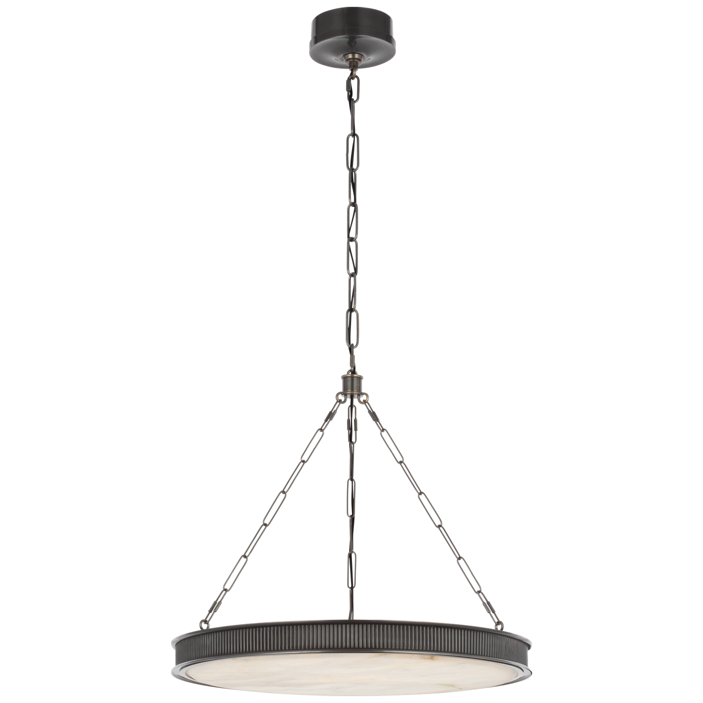 Matthew 24" Chandelier in Bronze with Alabaster