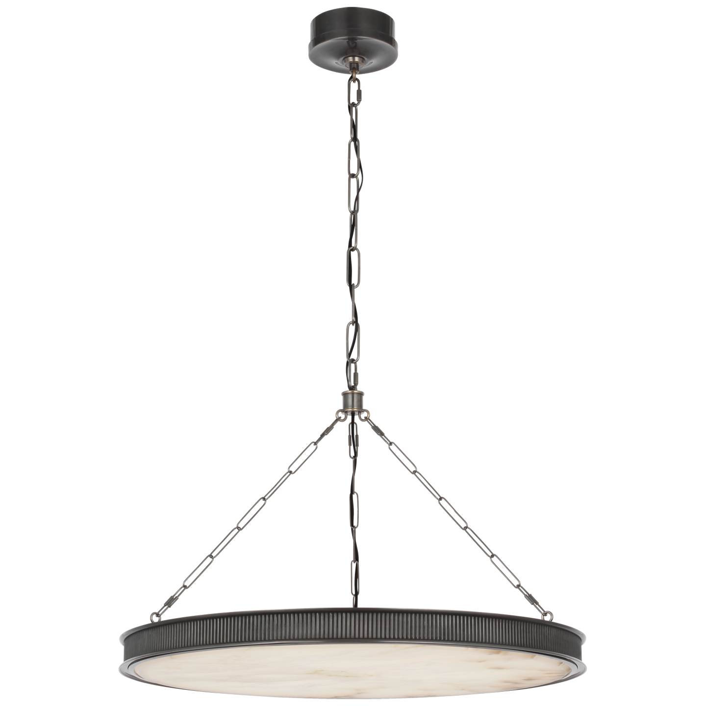 Matthew 30" Chandelier in Bronze with Alabaster