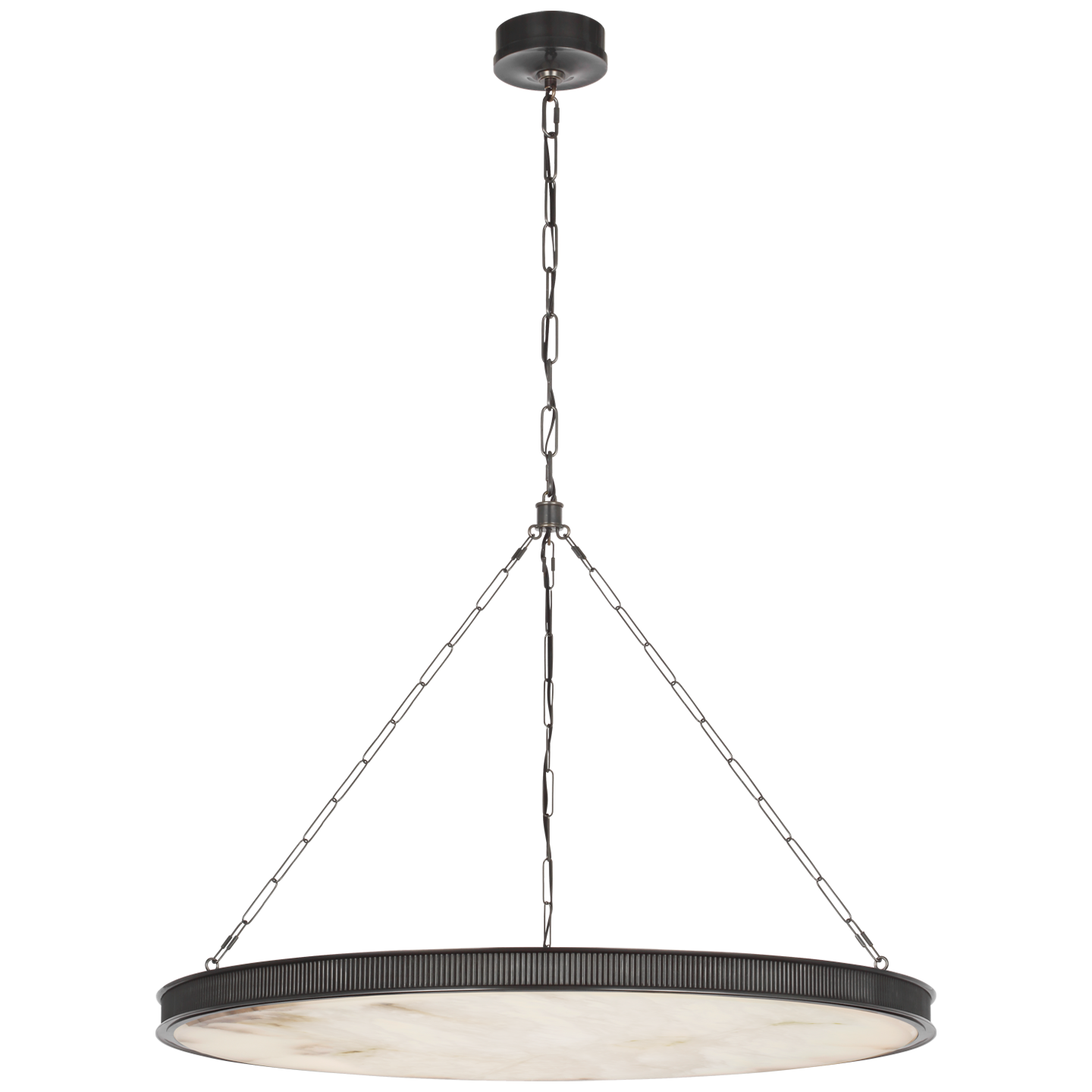 Matthew 40" Chandelier in Bronze with Alabaster