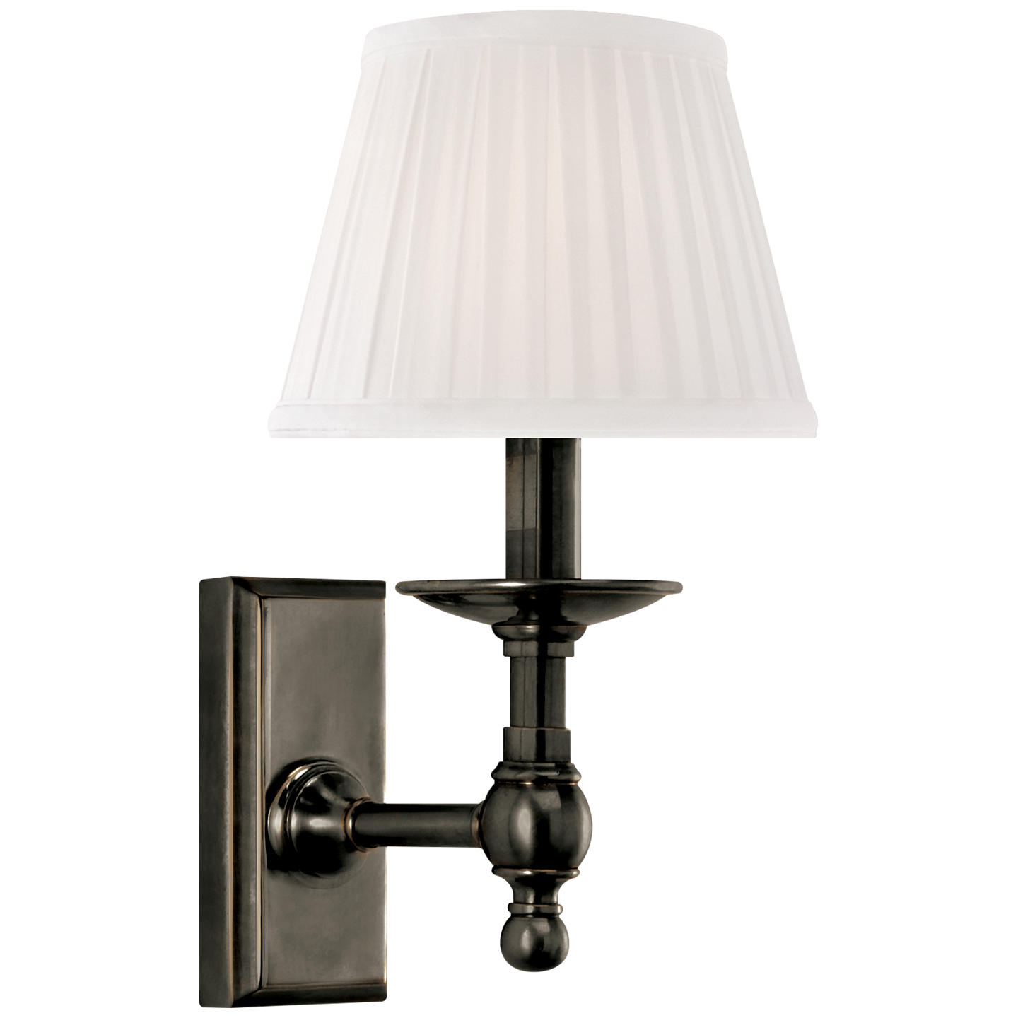 Payson Sconce in Bronze with Silk Shade