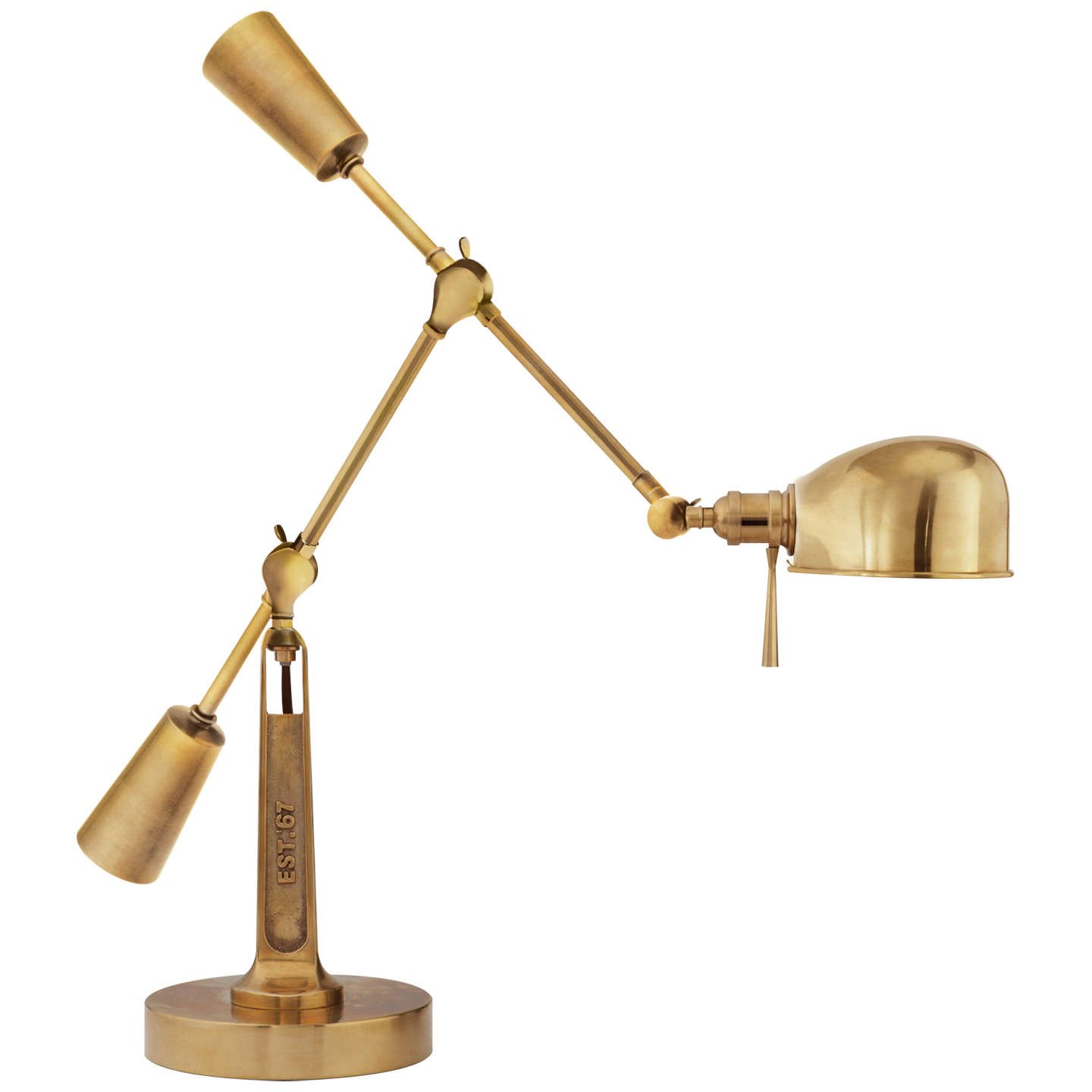 RL '67 Boom Arm Desk Lamp in Natural Brass