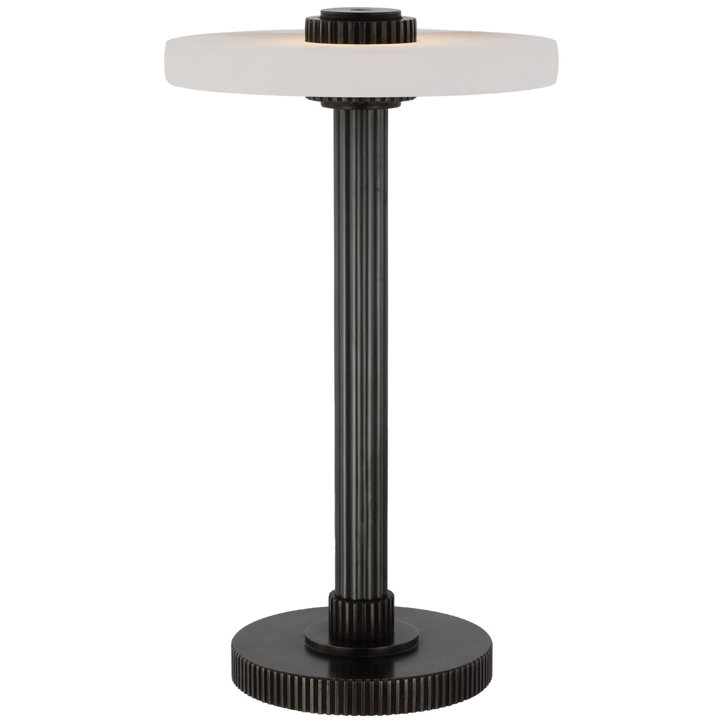 Aran 9" Rechargeable Accent Lamp in Bronze and Alabaster