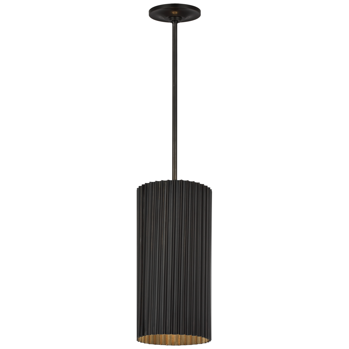 Rivers Small Fluted Pendant in Bronze