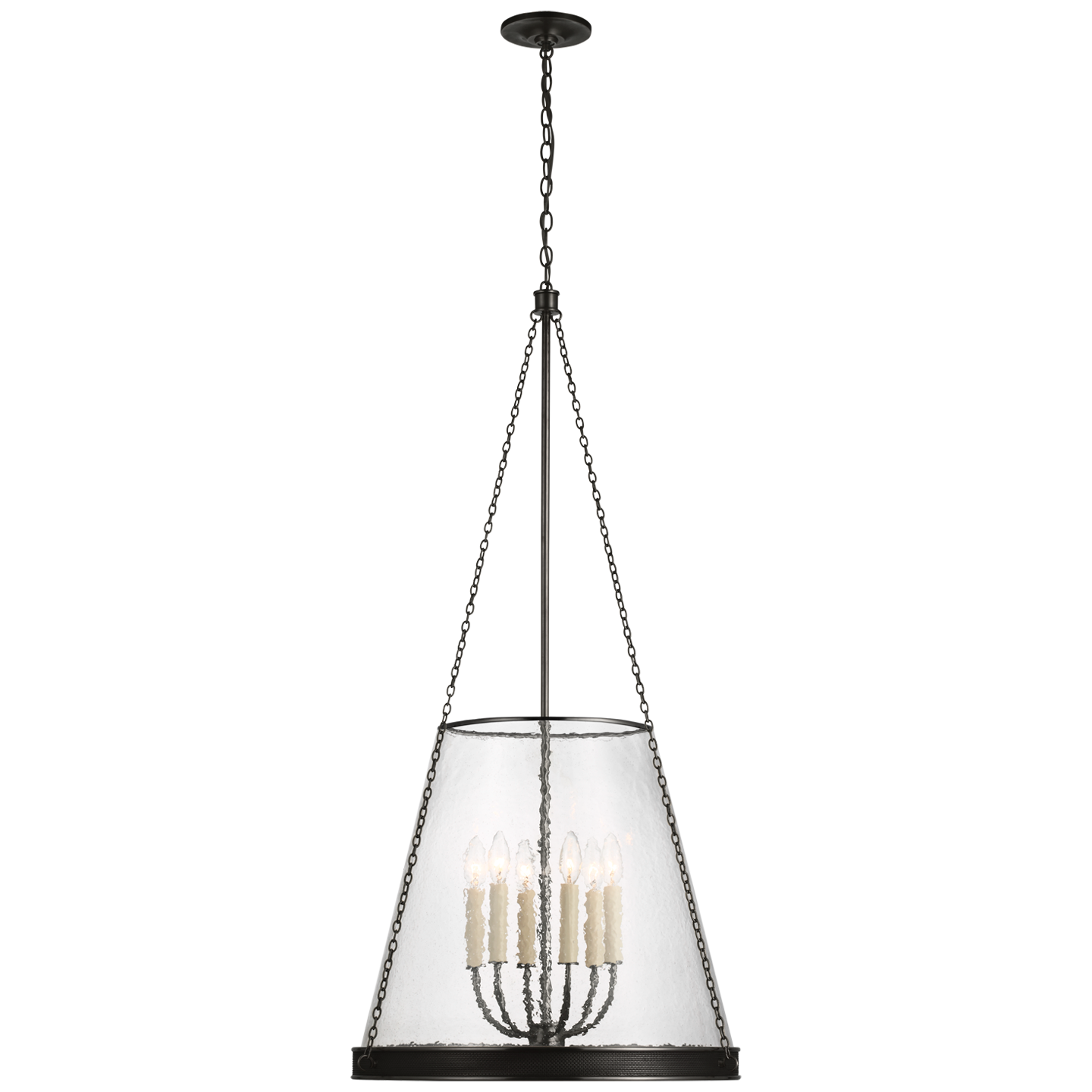 Reese 22" Pendant in Bronze with Clear Restoration Glass