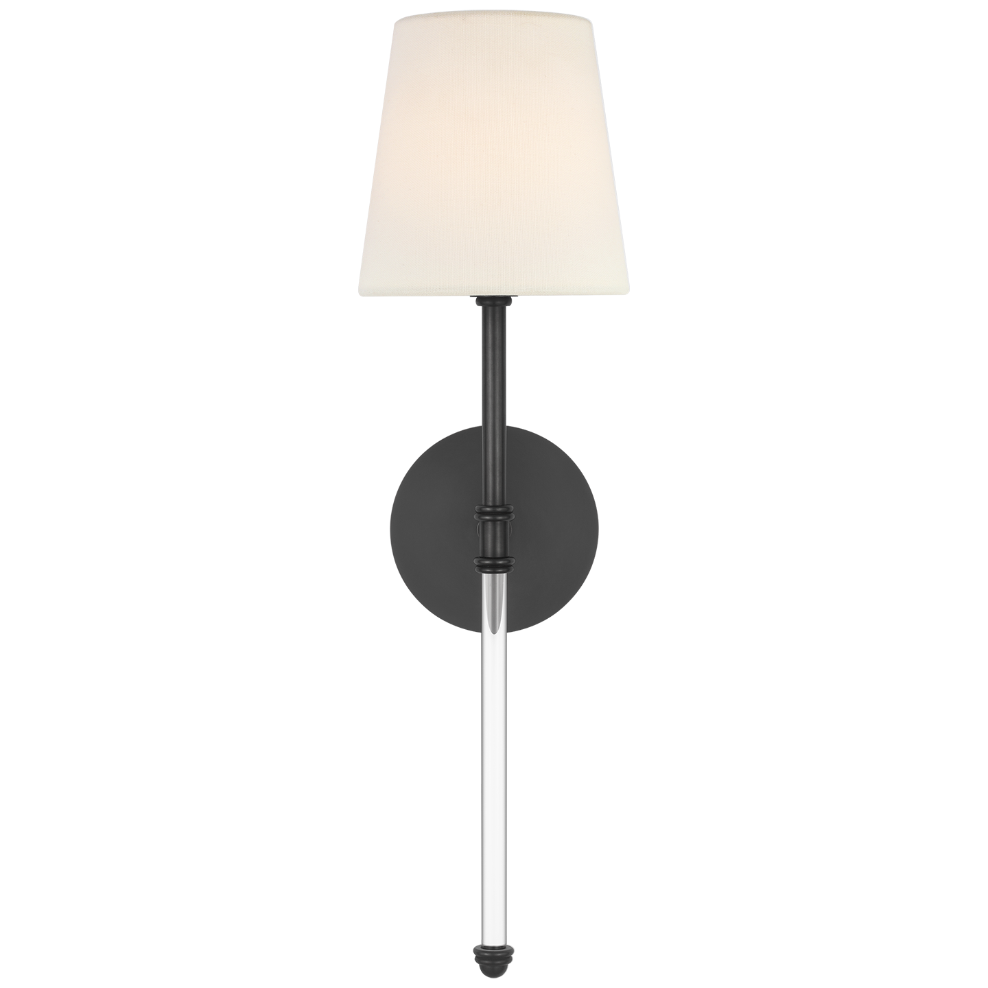 Camille 20" Cordless Sconce in Bronze with Linen Shade Open Box