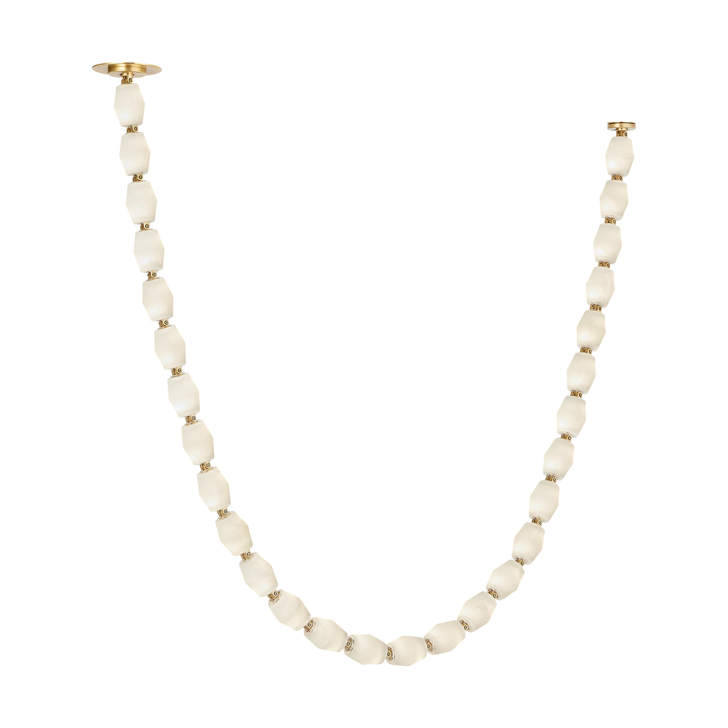 Collier Alabaster 84 Chandelier in Hand-Rubbed Antique Brass 3000K