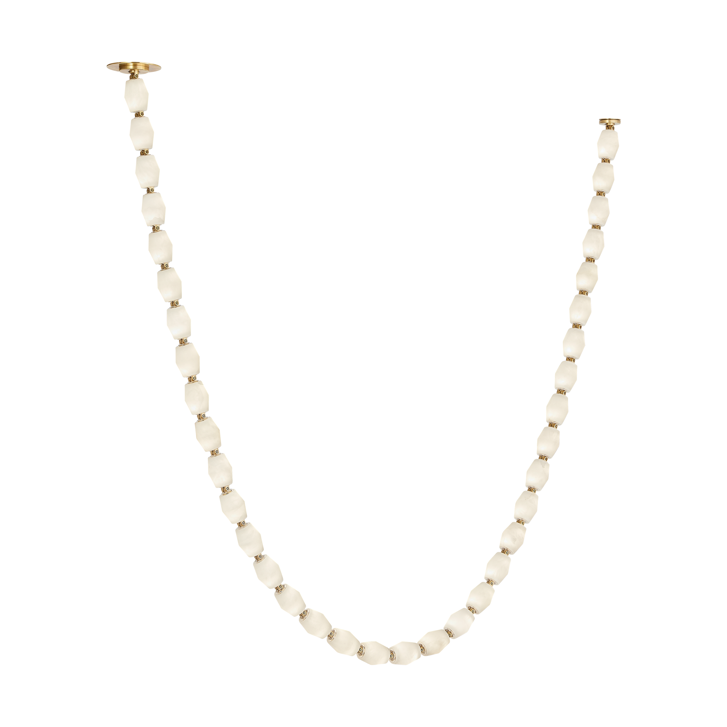 Collier Alabaster 108 Chandelier in Hand-Rubbed Antique Brass 2700K