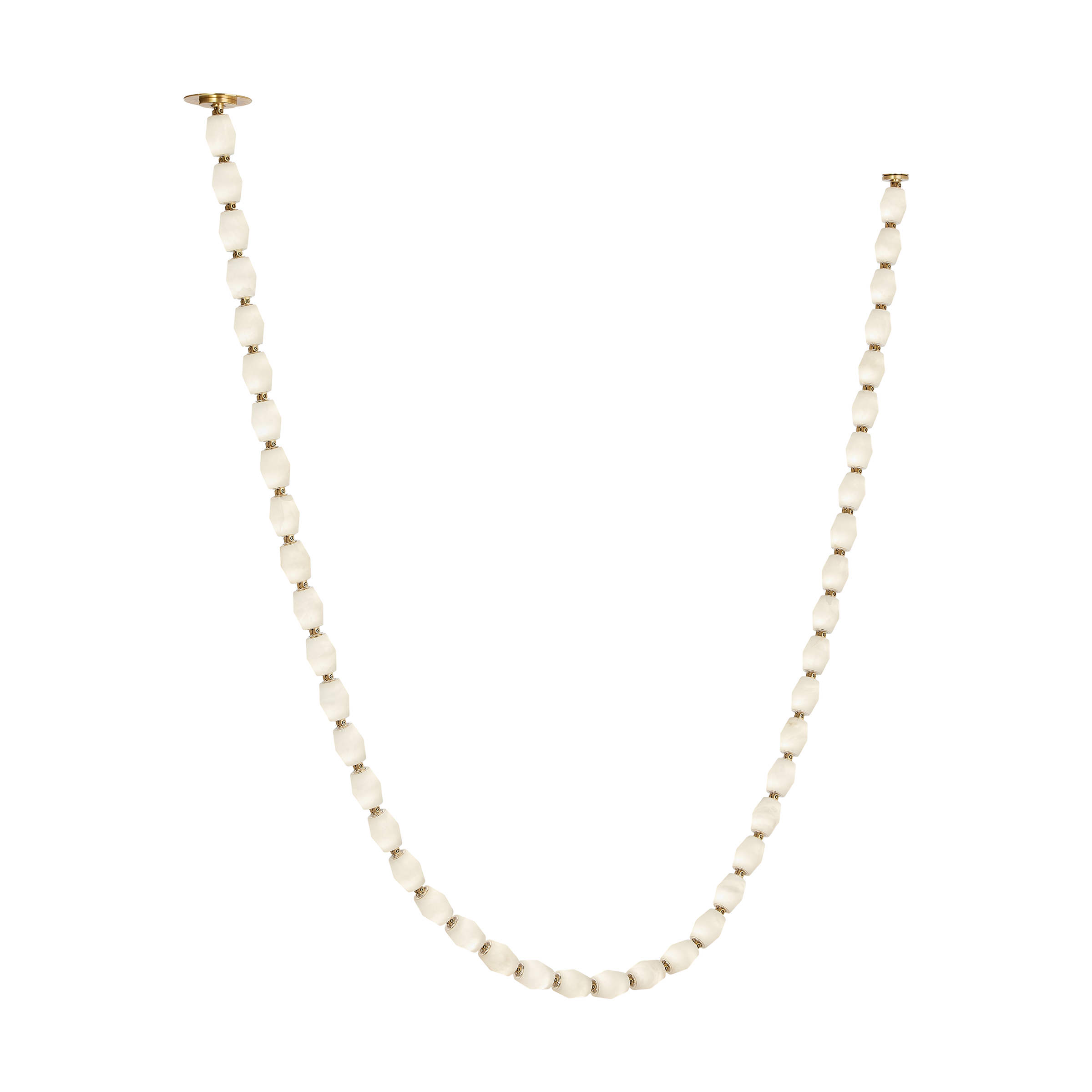 Collier Alabaster 132 Chandelier in Hand-Rubbed Antique Brass 3000K