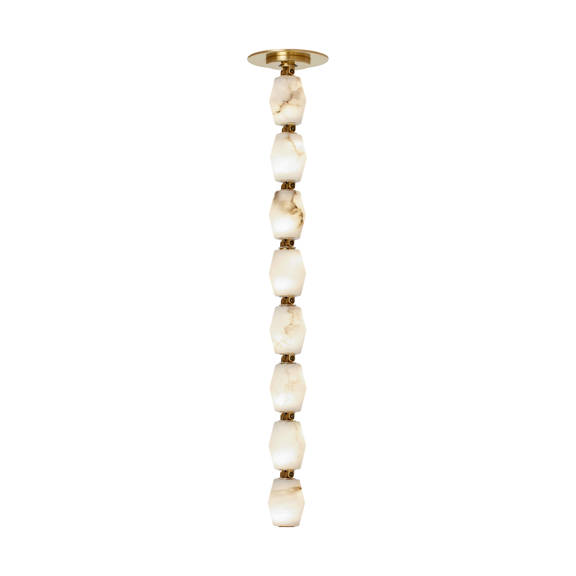 Collier Alabaster 24 Pendant in Hand-Rubbed Antique Brass 3000K