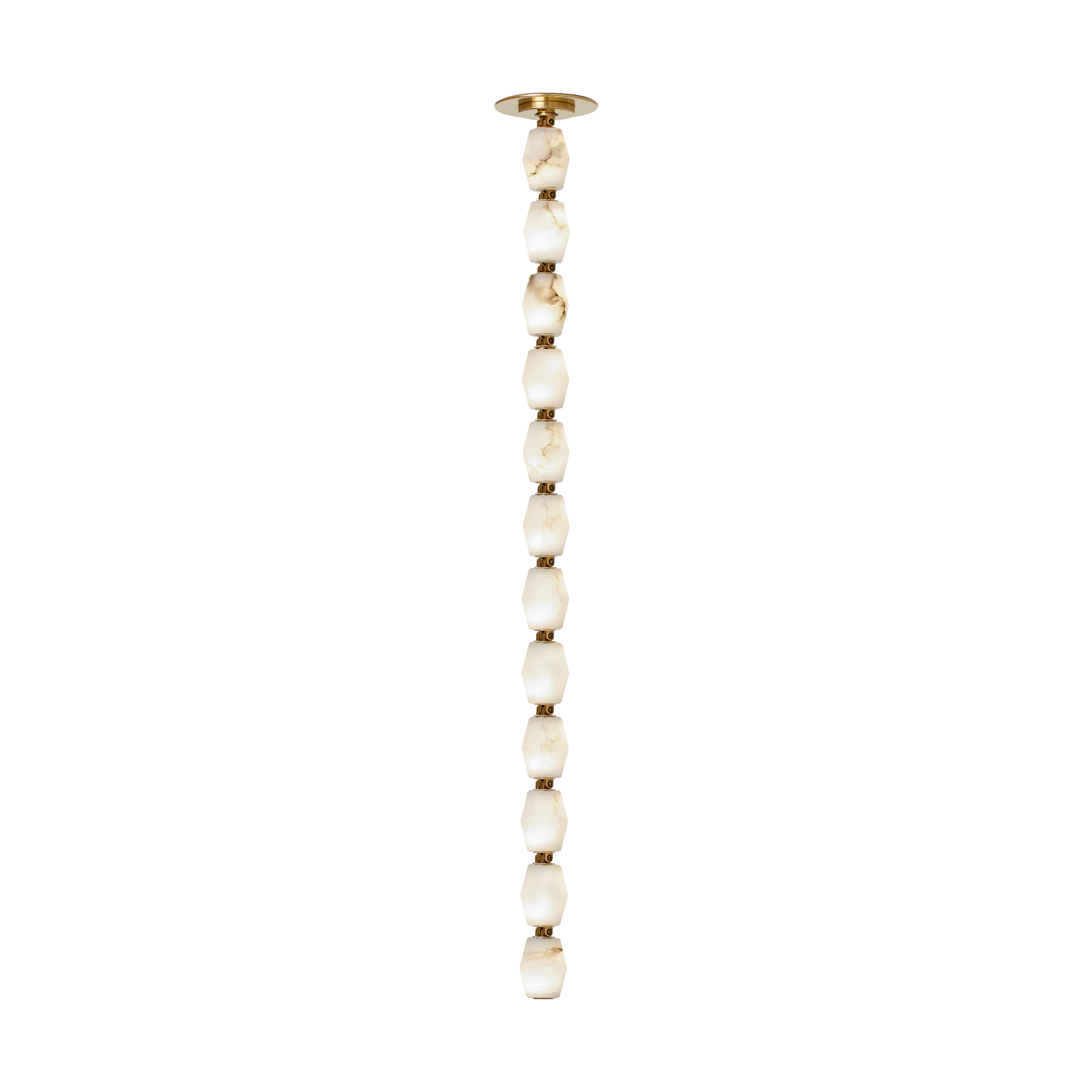 Collier Alabaster 36 Pendant in Hand-Rubbed Antique Brass 3000K