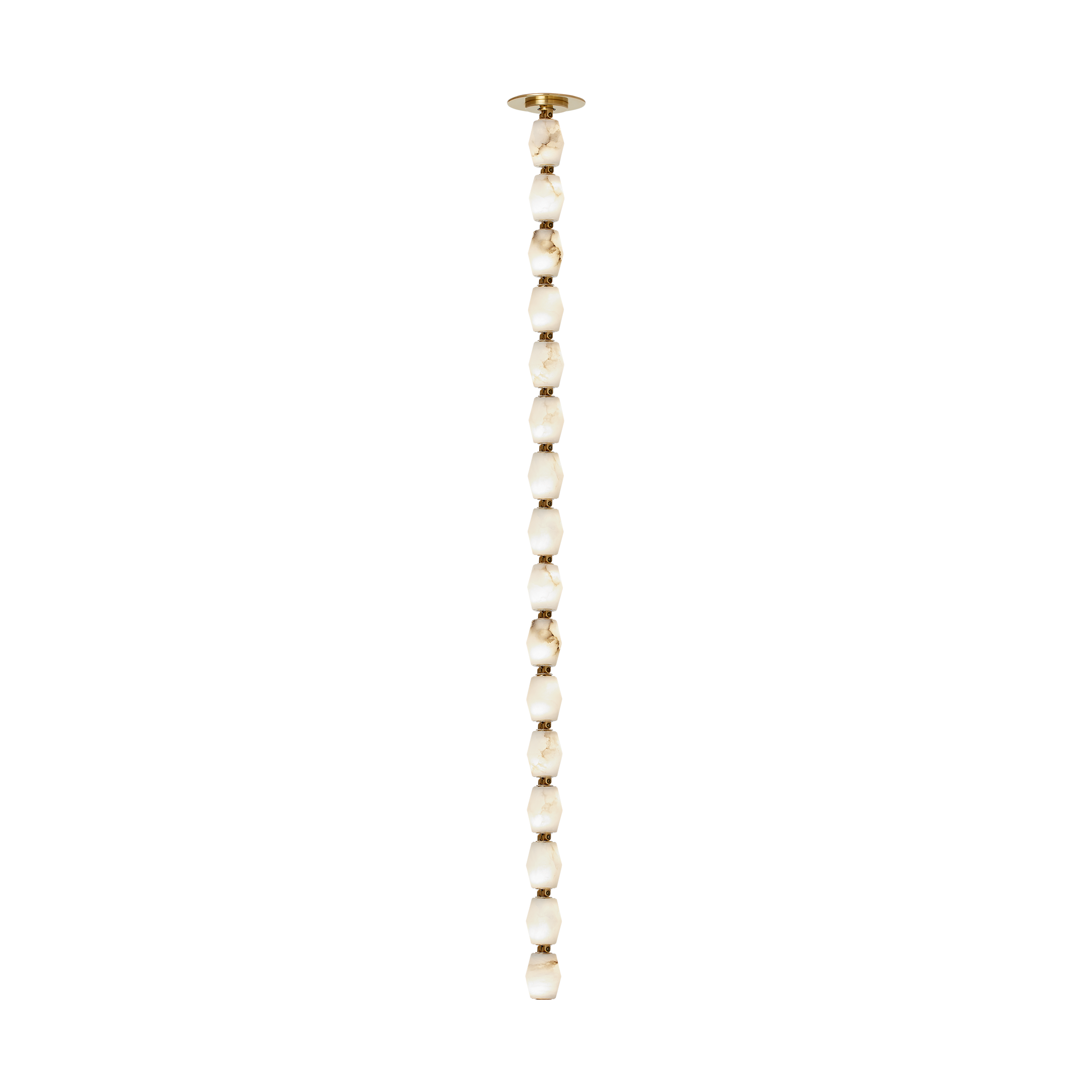 Collier Alabaster 48 Pendant in Hand-Rubbed Antique Brass 3000K
