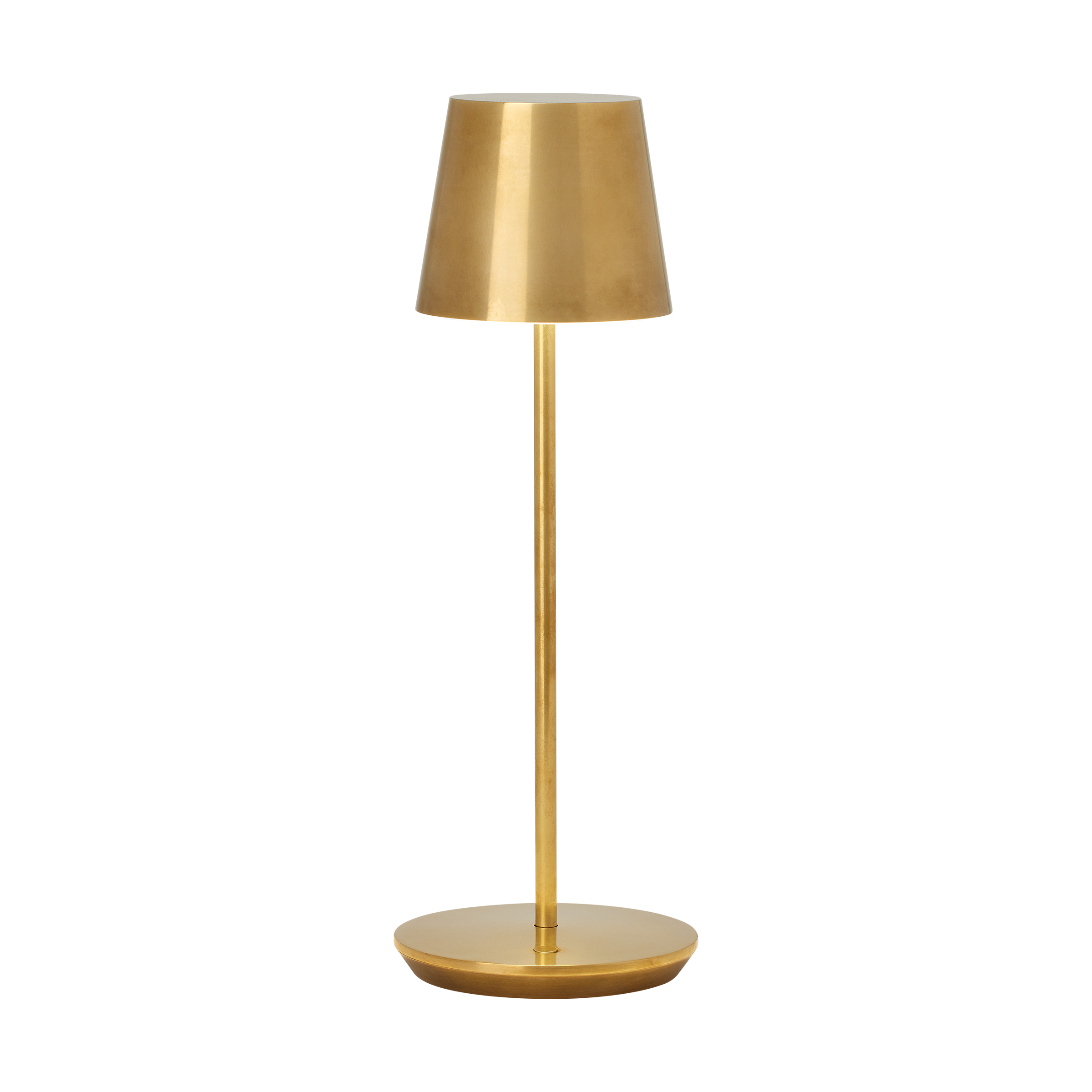 Nevis Accent Rechargeable Table Lamp in Natural Brass