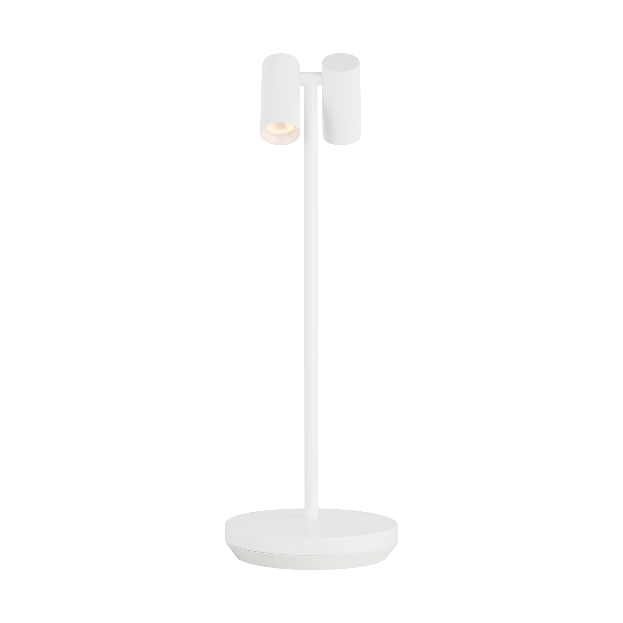 Doppia Accent Rechargeable Table Lamp in Matte White