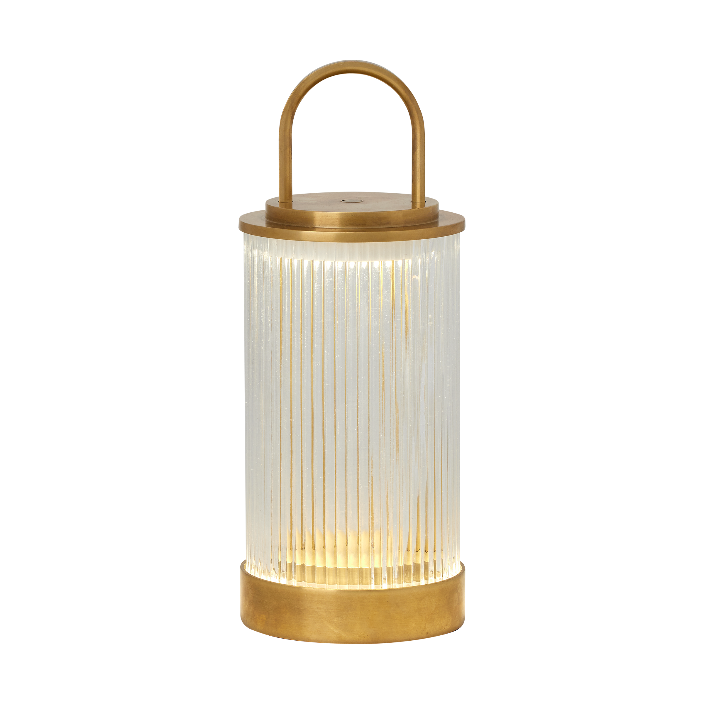 Tawa Accent Rechargeable Table Lamp in Natural Brass