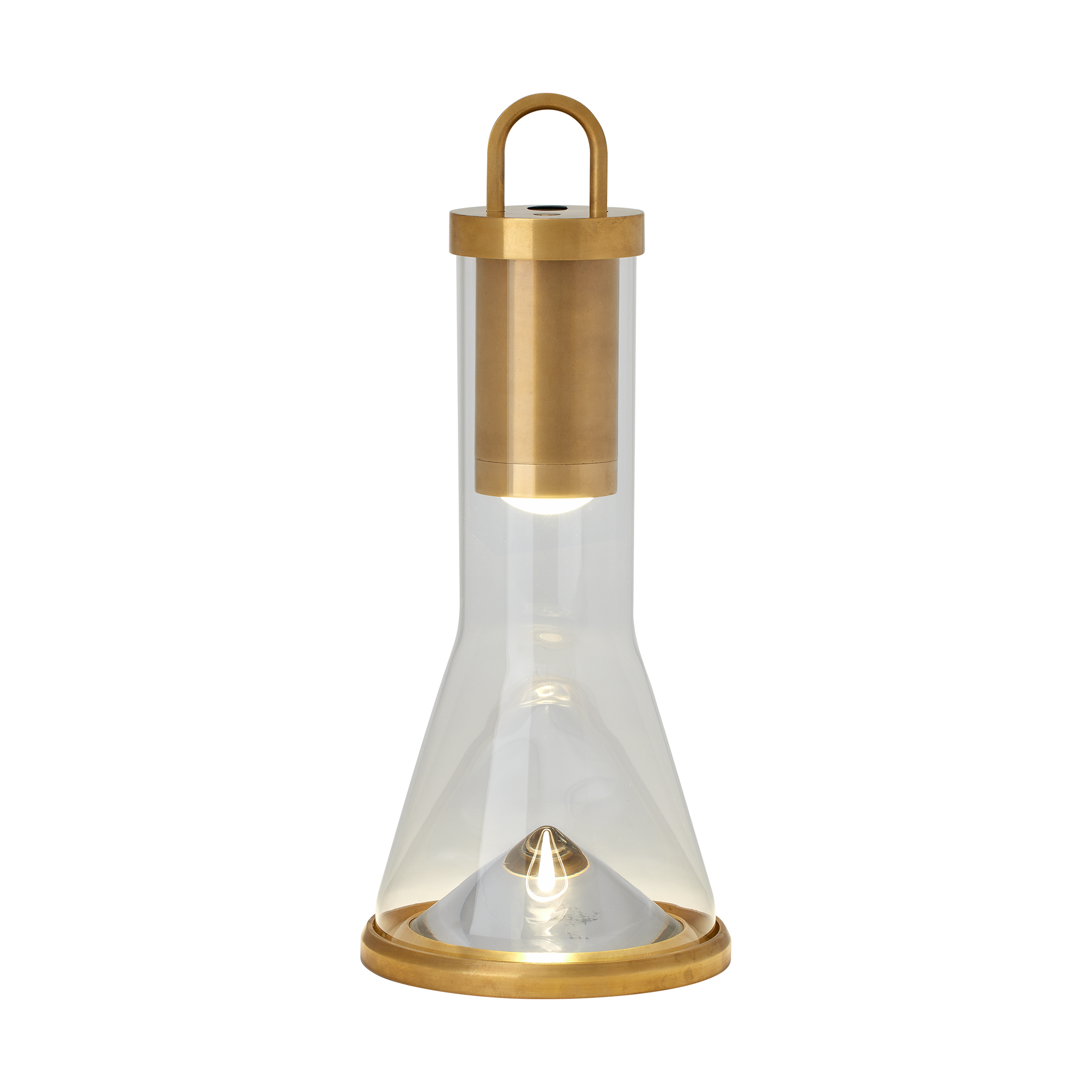 Kandella Accent Rechargeable Table Lamp in Natural Brass