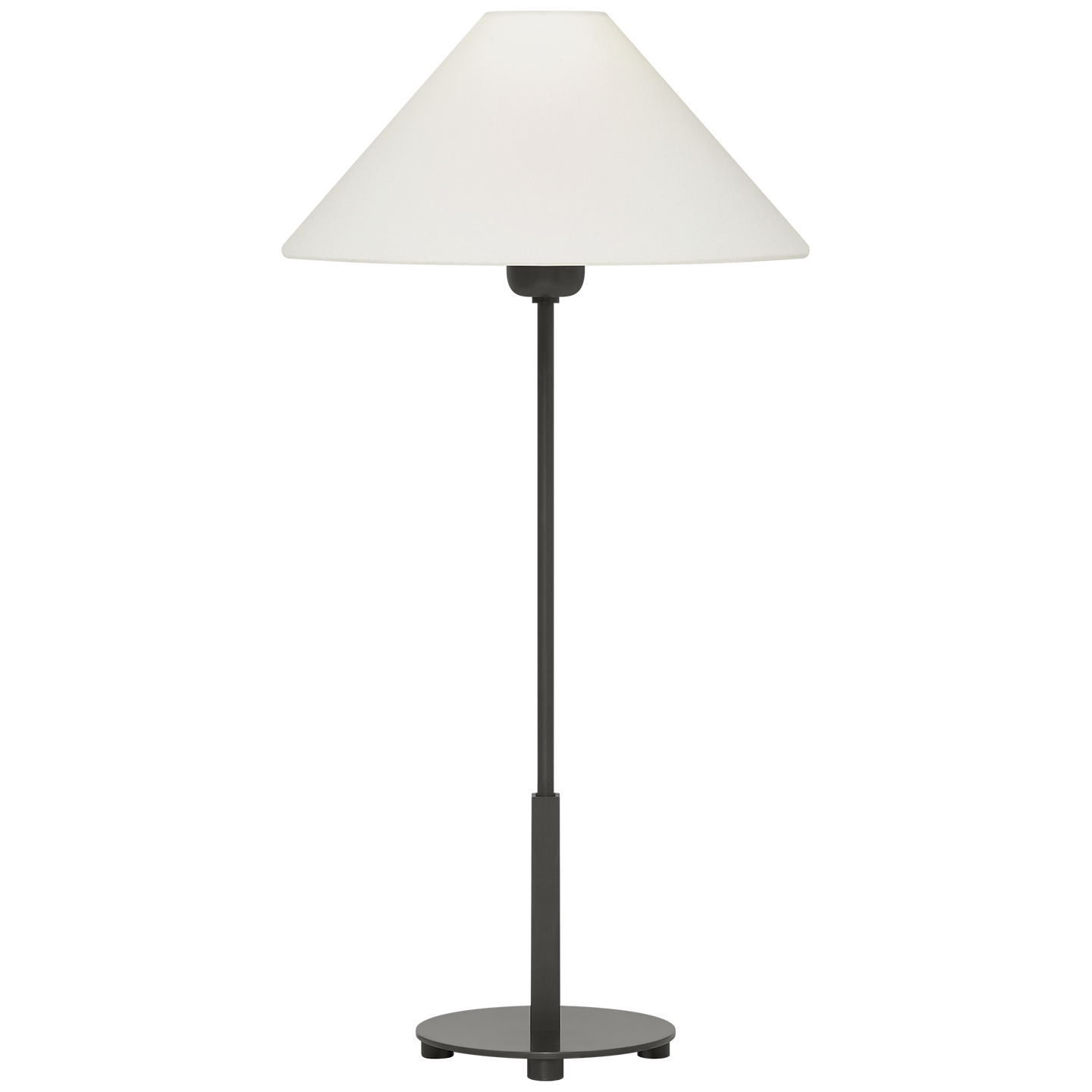 Hackney Table Lamp in Bronze with Linen Shade