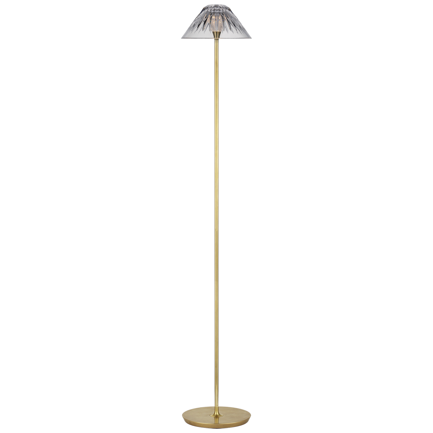 Blaze 55" Floor Lamp in Natural Brass with Clear Crystal