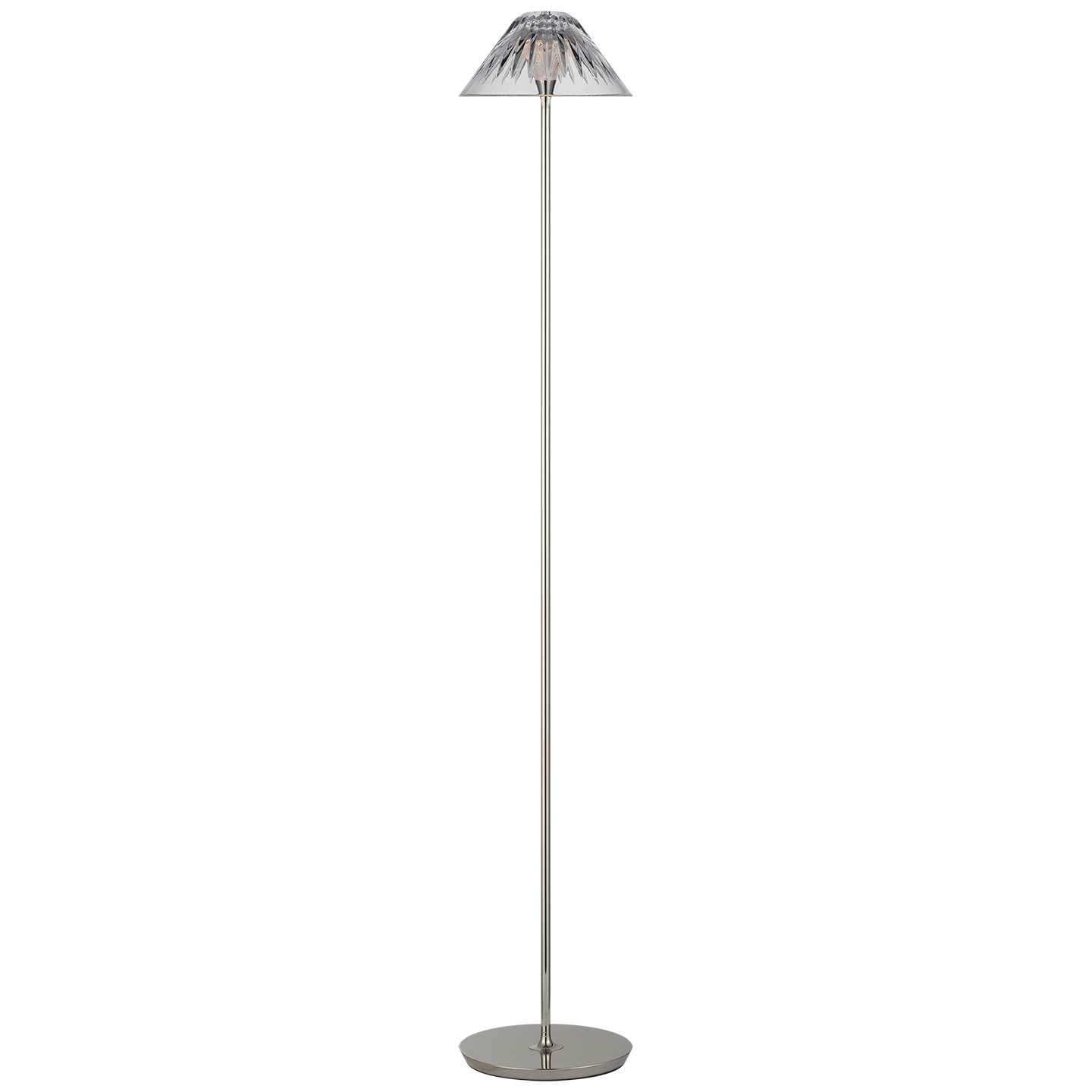 Blaze 55" Floor Lamp in Polished Nickel with Clear Crystal
