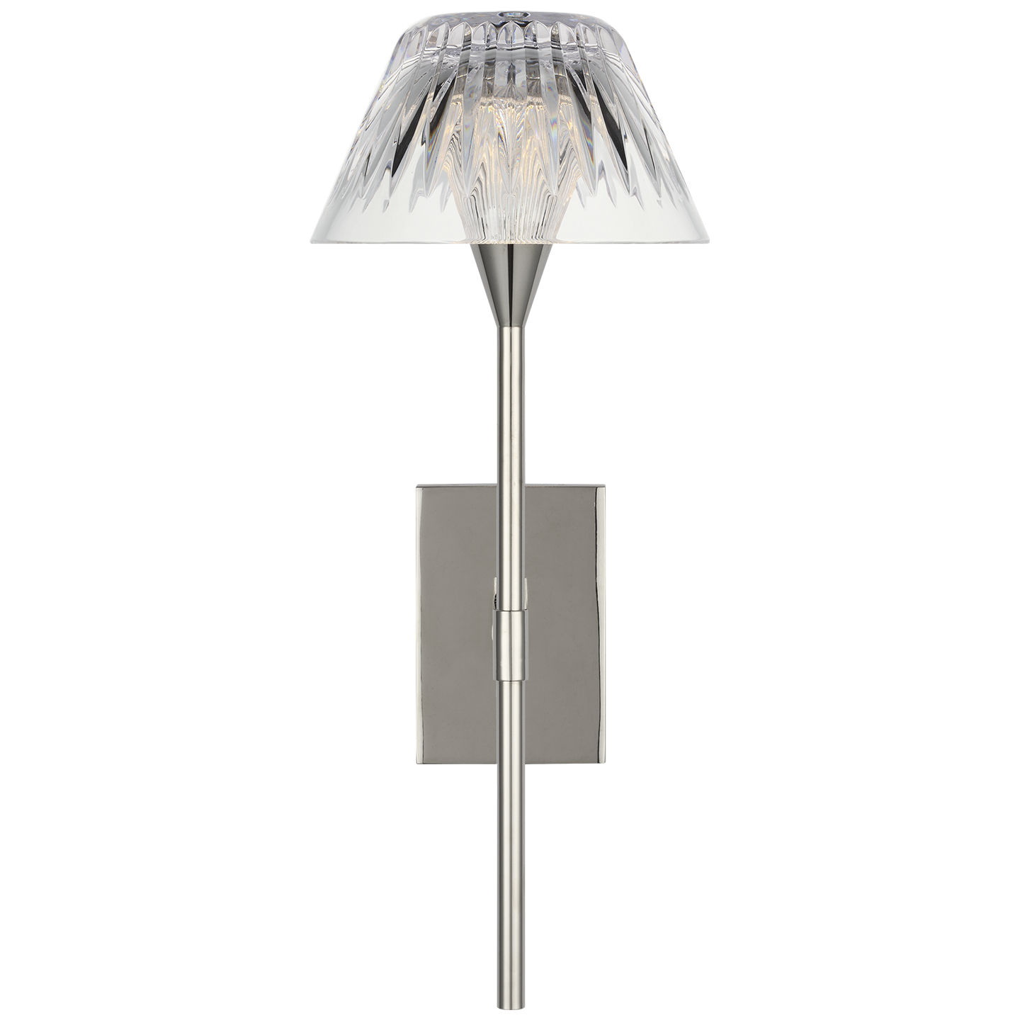 Blaze 14" Sconce in Polished Nickel with Clear Crystal