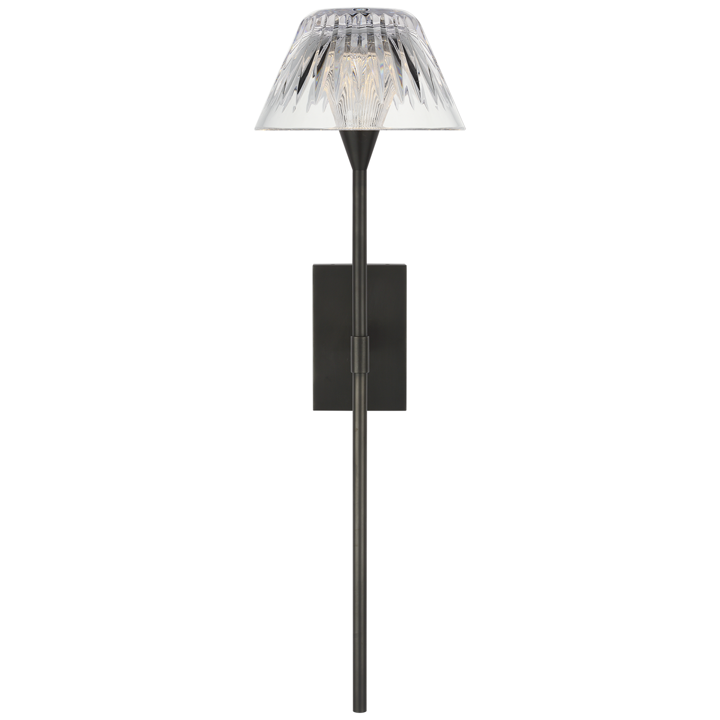 Blaze 19" Tail Sconce in Bronze with Clear Crystal