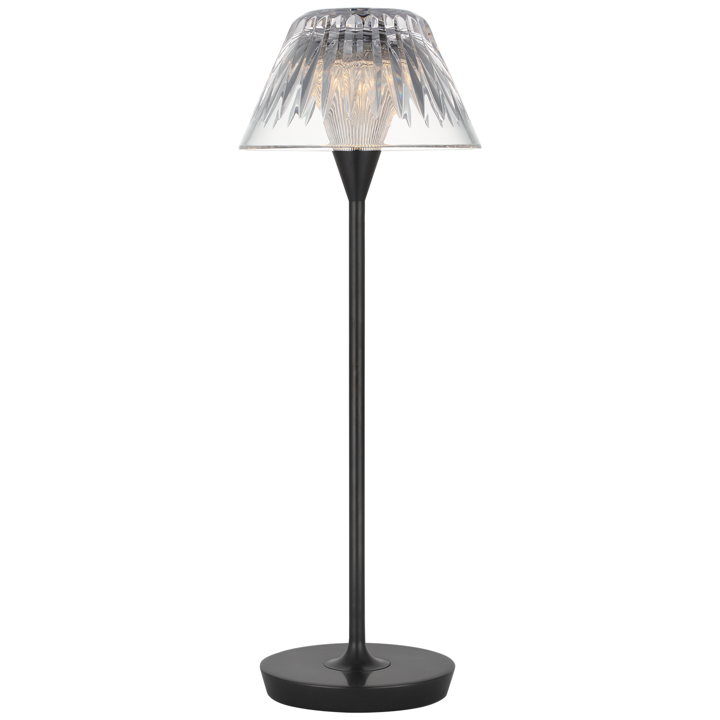 Blaze 16" Rechargeable Table Lamp in Bronze with Clear Crystal