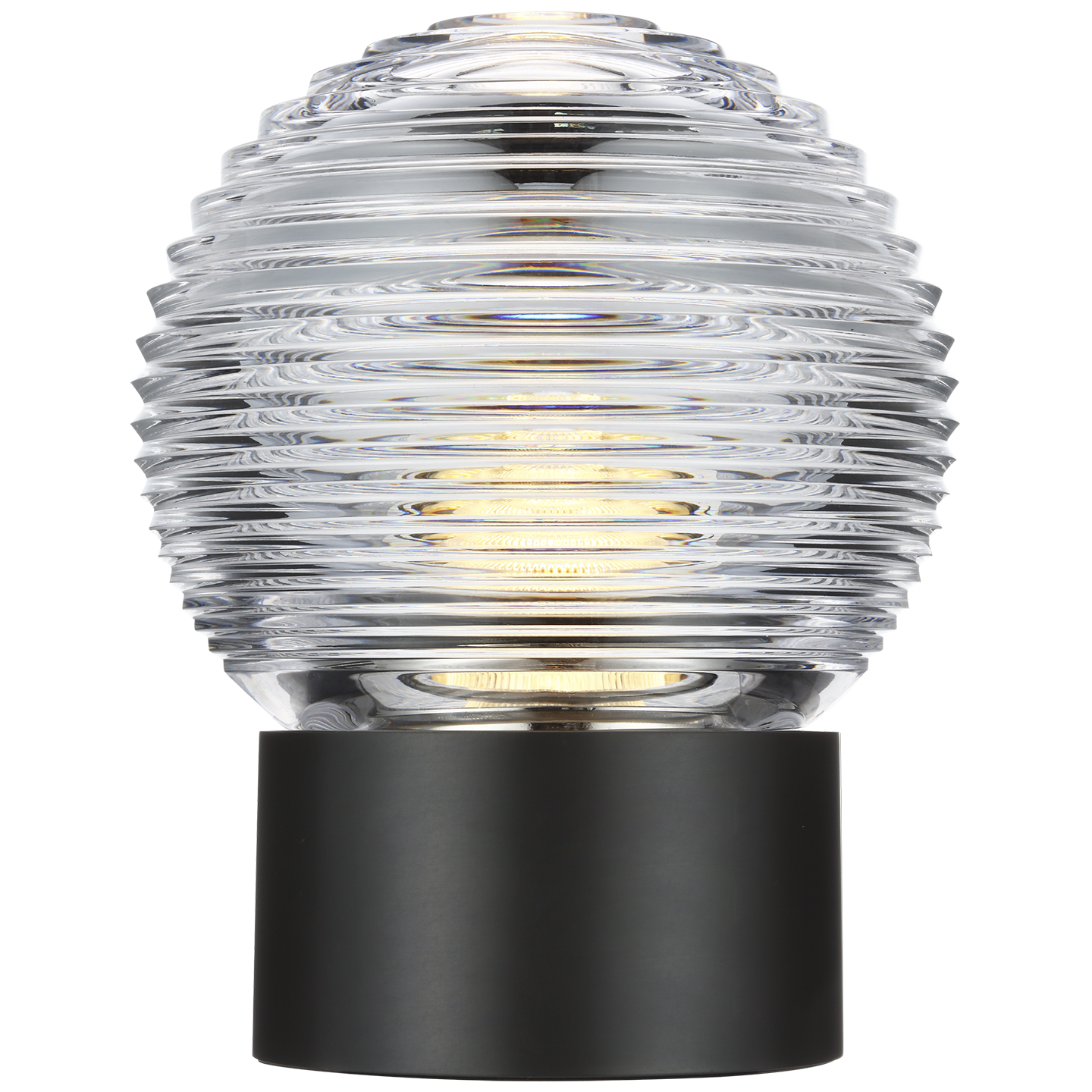 Circon 7" Rechargeable Accent Lamp in Bronze with Clear Crystal