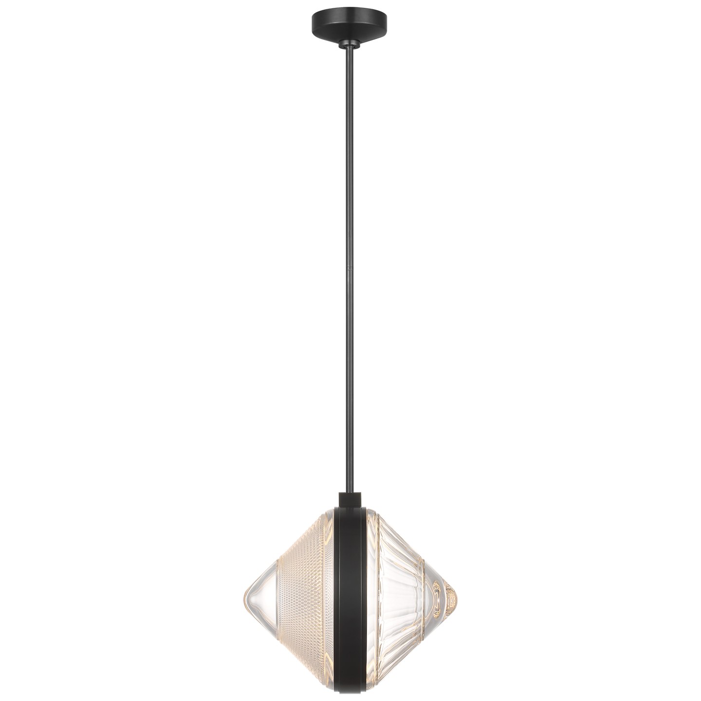 Copper Coast 15" Pendant in Bronze with Karo and Olive Cut Clear Crystal