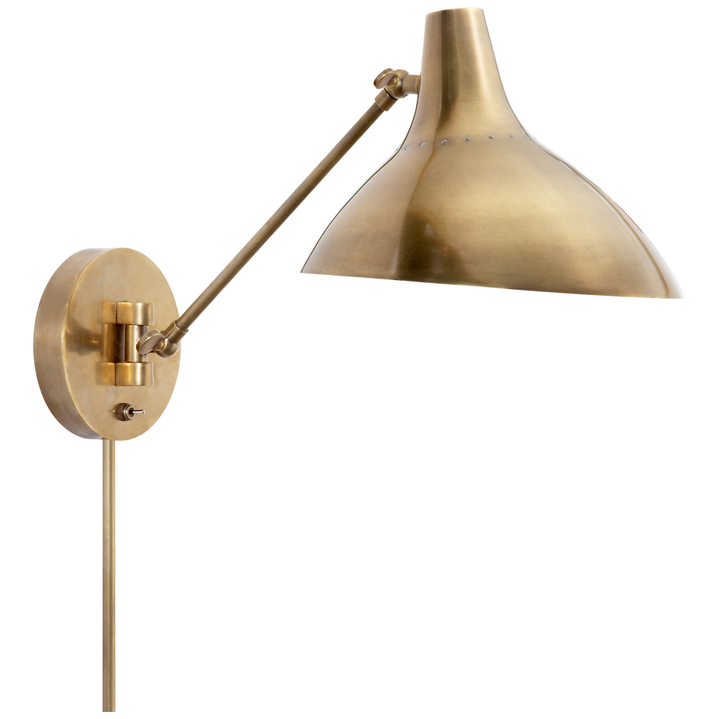 Charlton Wall Light in Hand-Rubbed Antique Brass