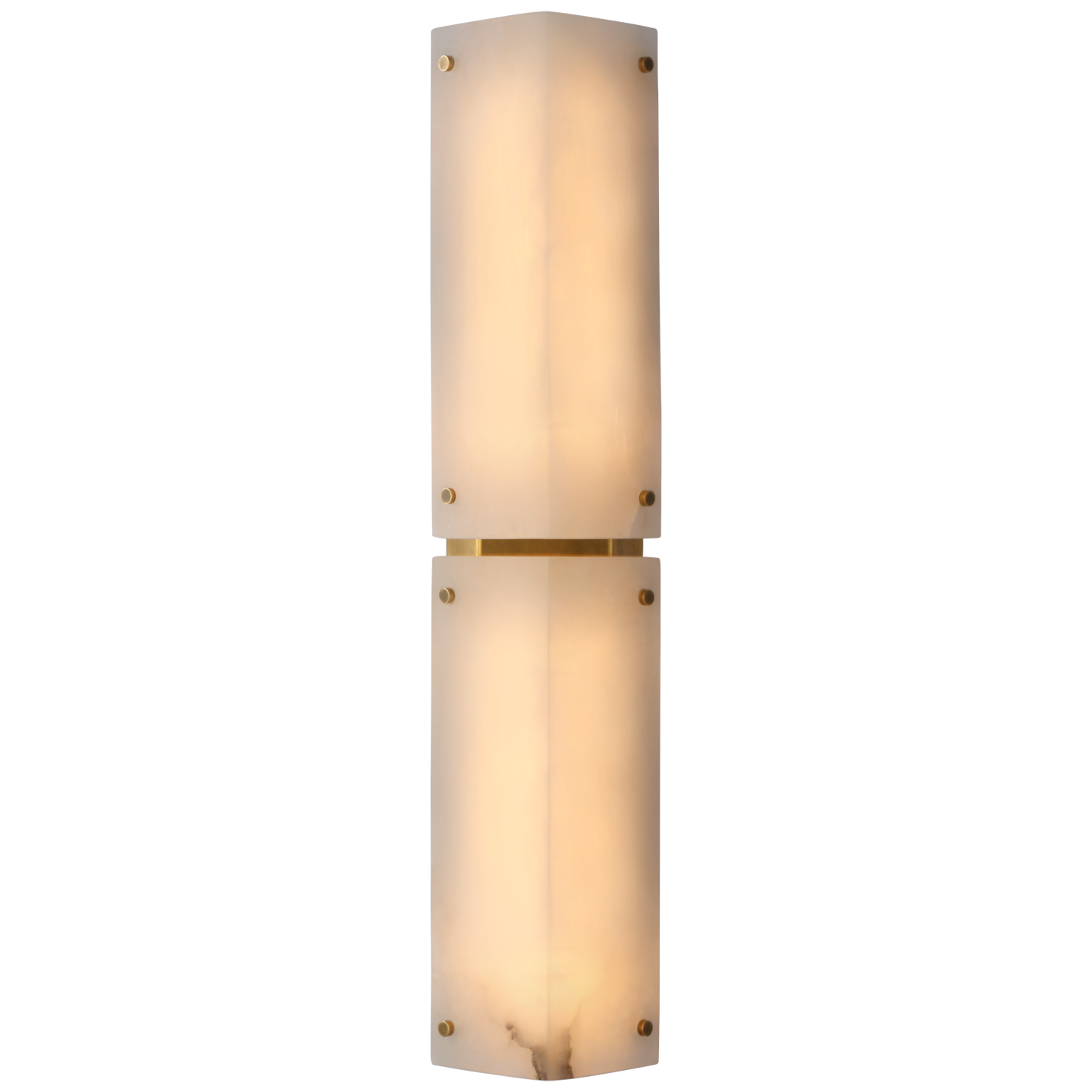 Clayton 25" Sconce in Alabster and Hand-Rubbed Antique Brass