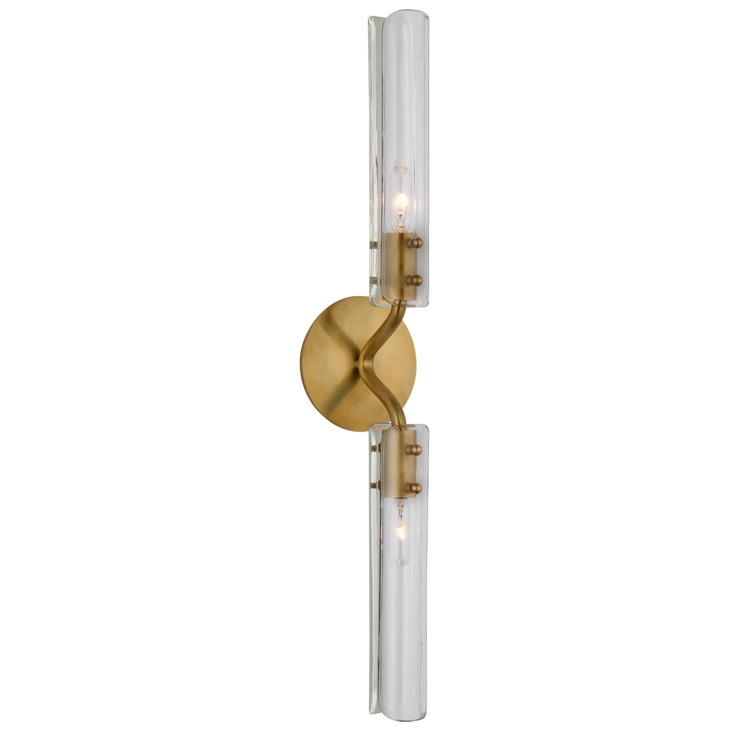 Casoria 23" Linear Sconce in Hand-Rubbed Antique Brass with Clear Glass