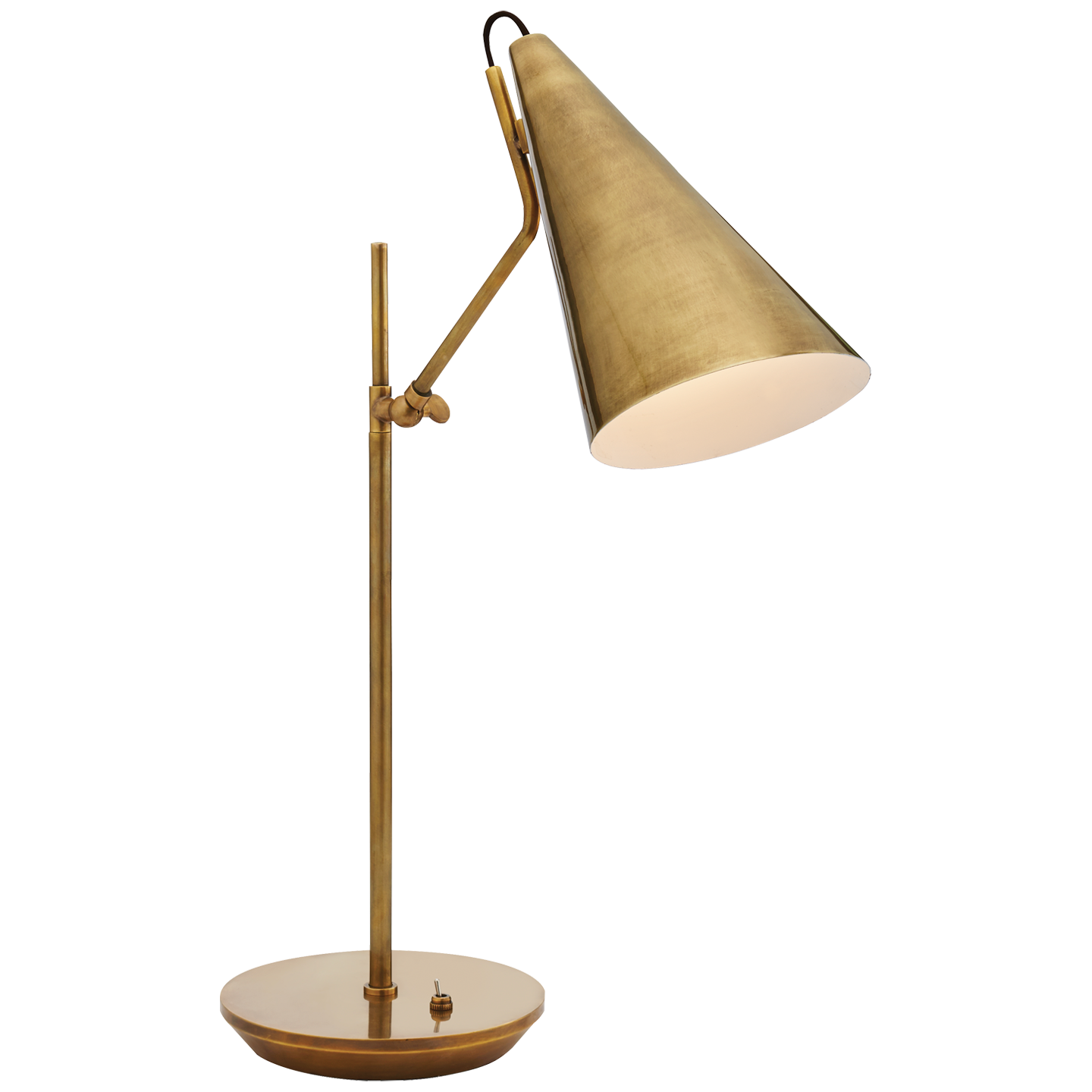 Clemente Table Lamp in Hand-Rubbed Antique Brass