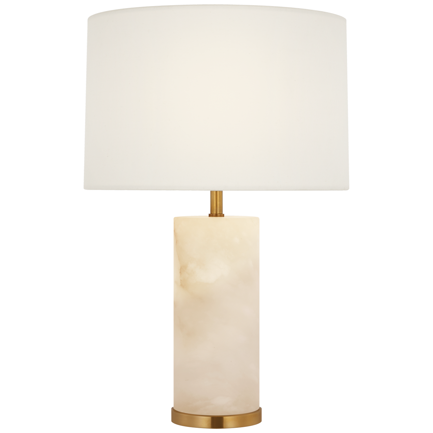 Lineham 16" Cordless Accent Lamp in Alabaster with Linen Shade 220V