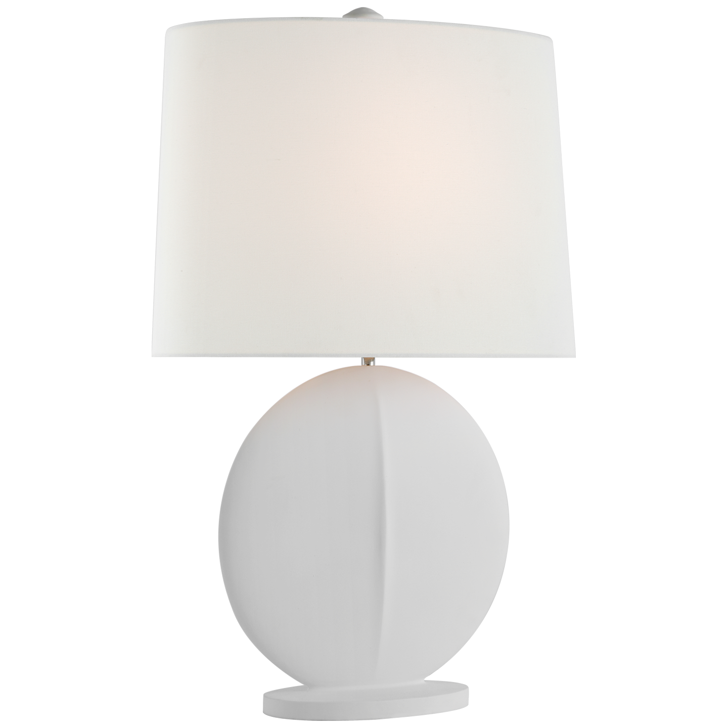 Mariza Medium Table Lamp in White with Linen Shade