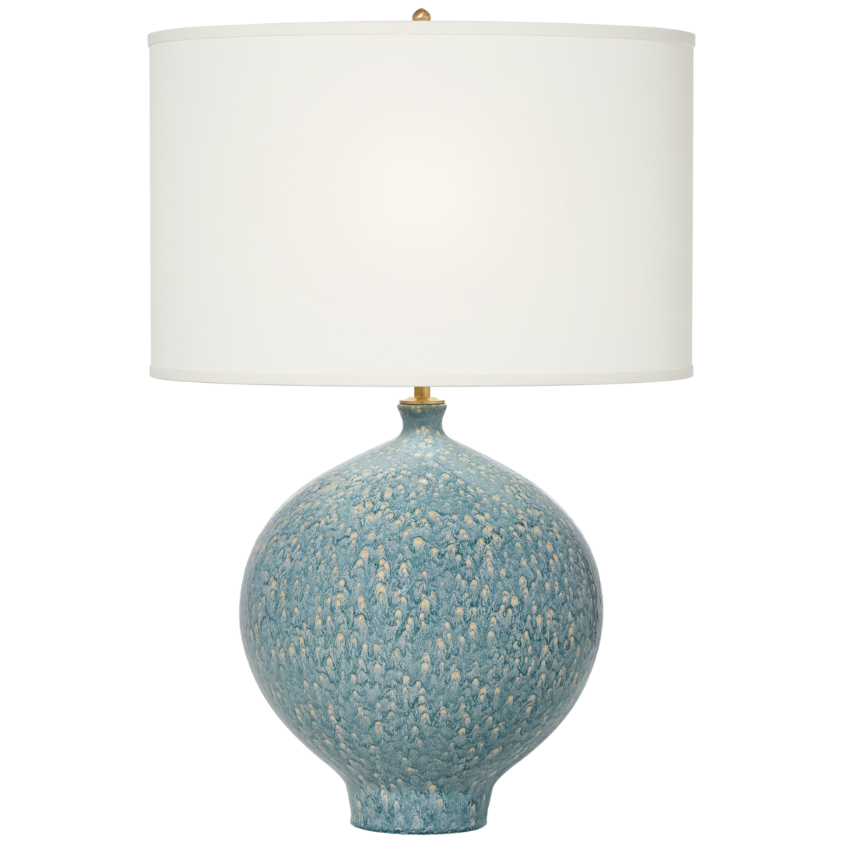 Gaios Table Lamp in Blue Lagoon with Linen Shade