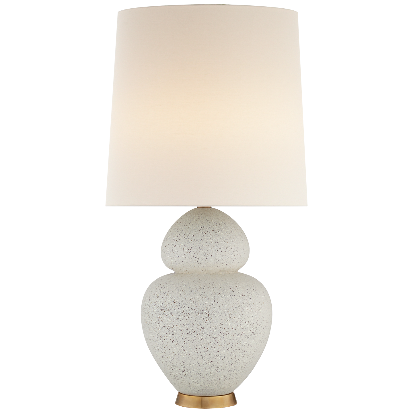 Michelena Table Lamp in Chalk White with Linen Shade