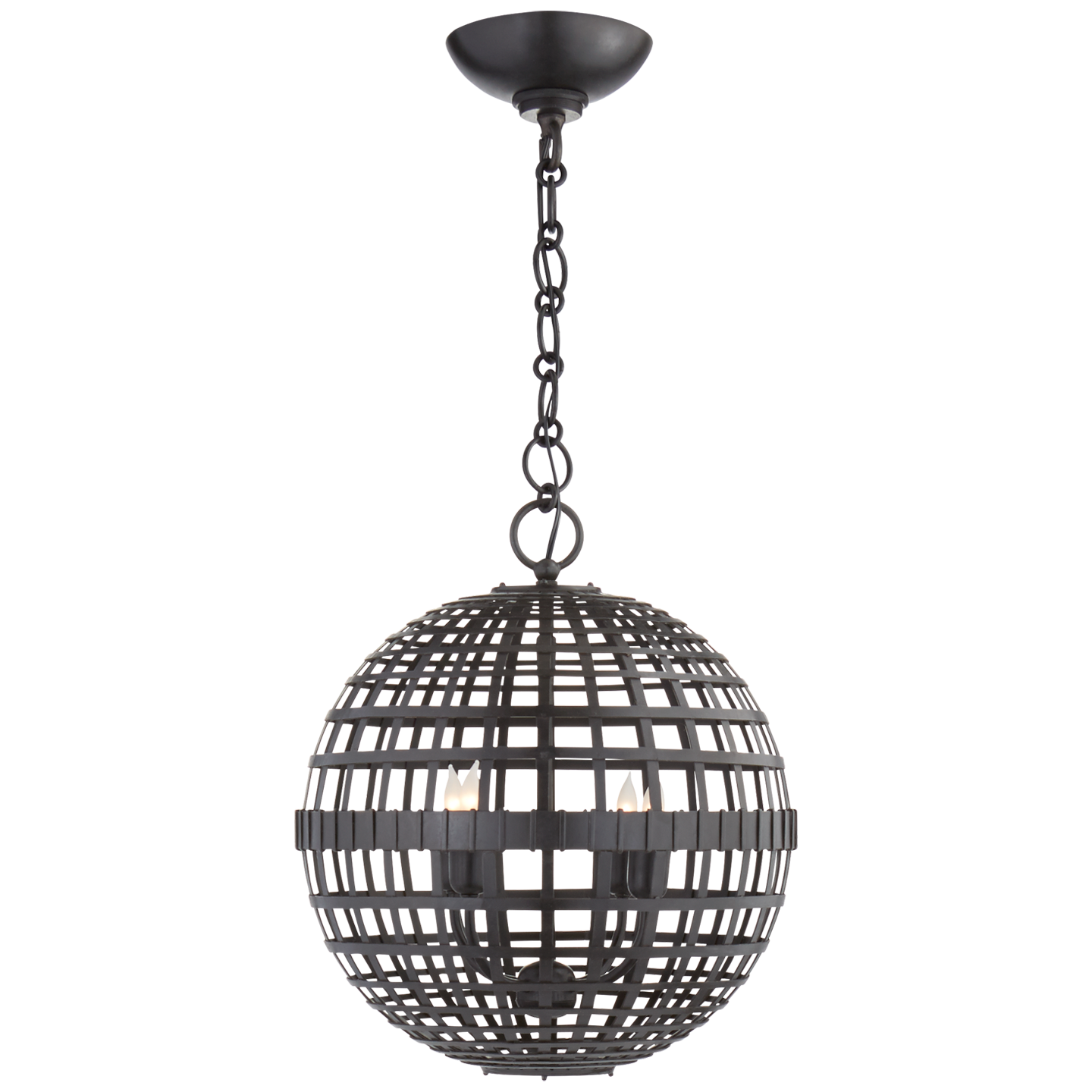 Mill Small Globe Lantern in Aged Iron