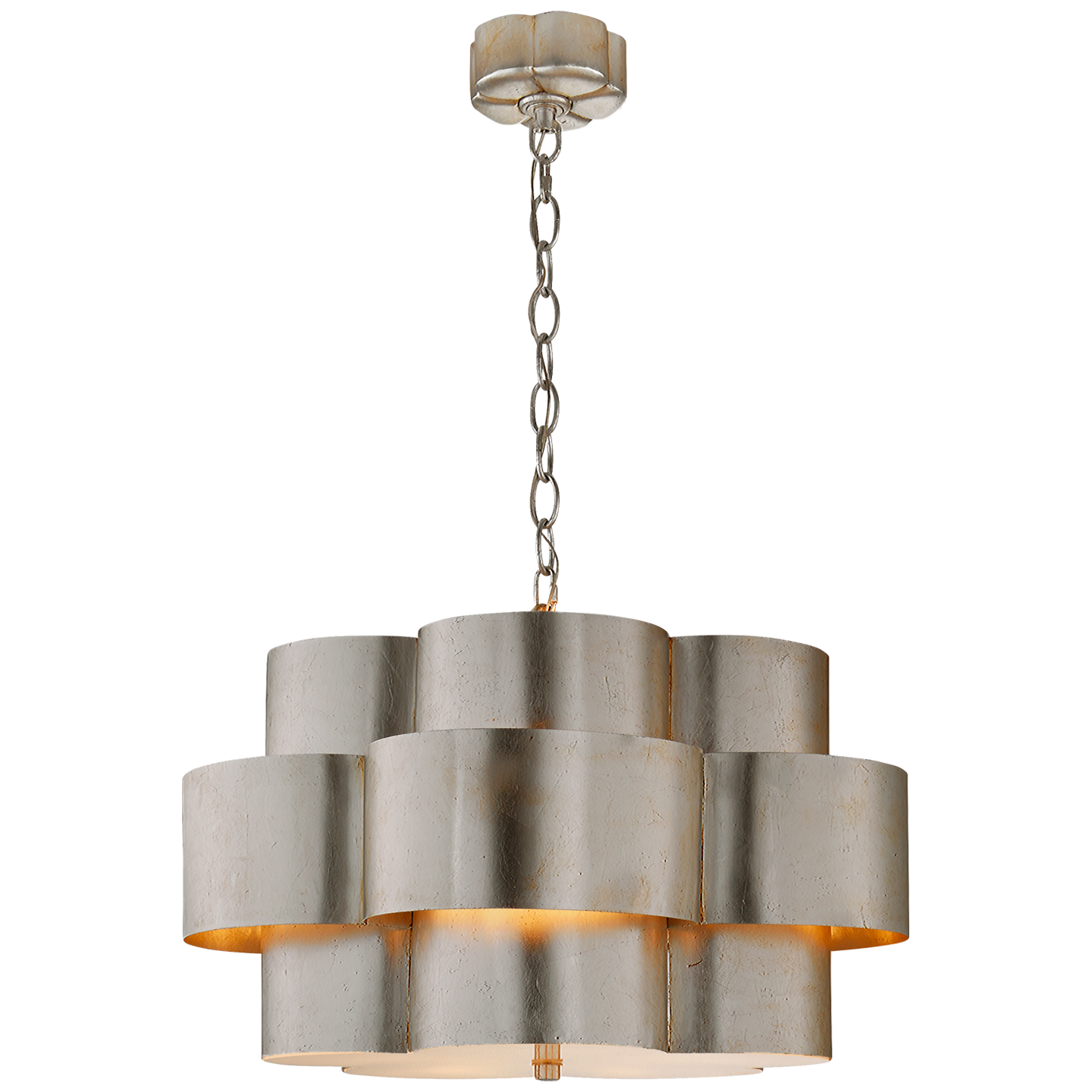 Arabelle Hanging Shade in Burnished Silver Leaf