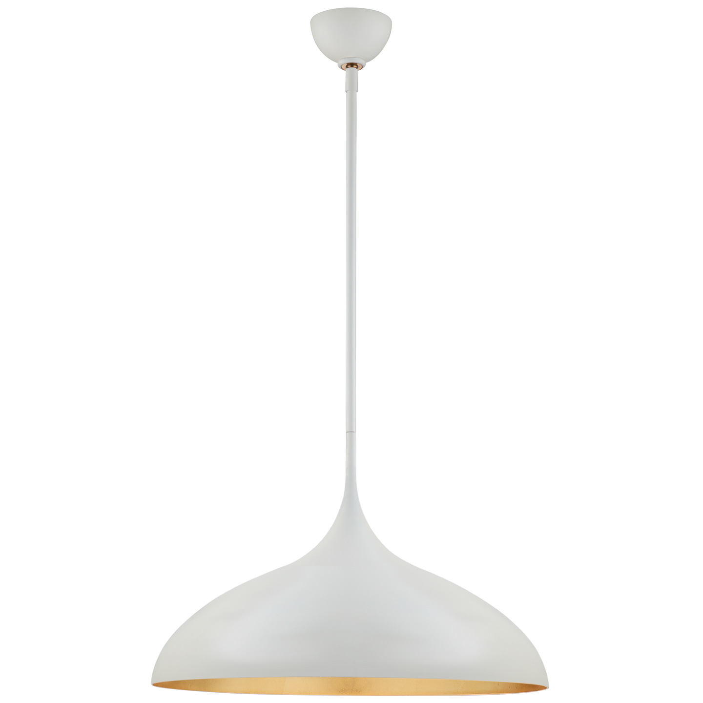 Agnes Large Pendant in Plaster White with Gild Interior