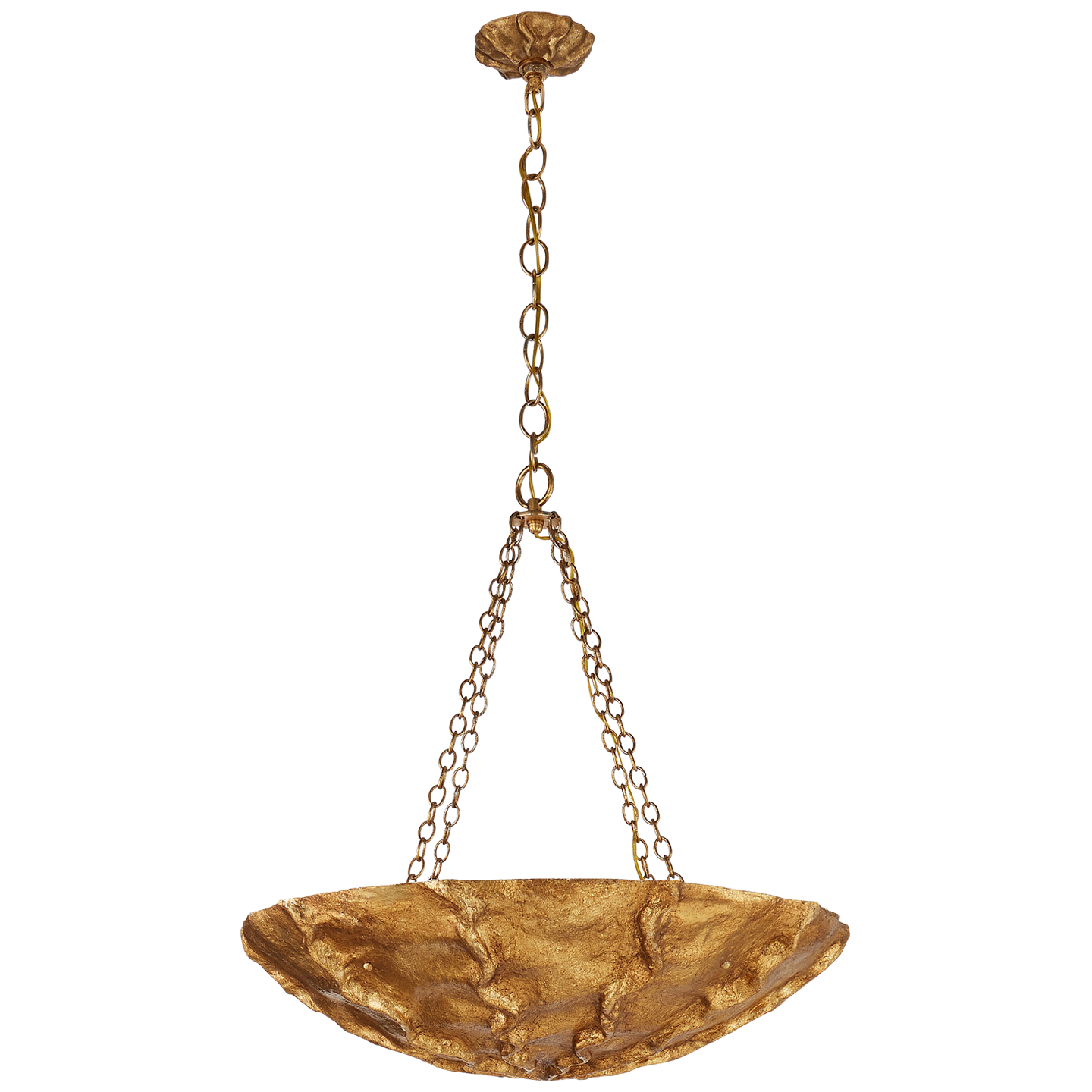 Benit Medium Sculpted Chandelier in Gild and Gilded Plaster