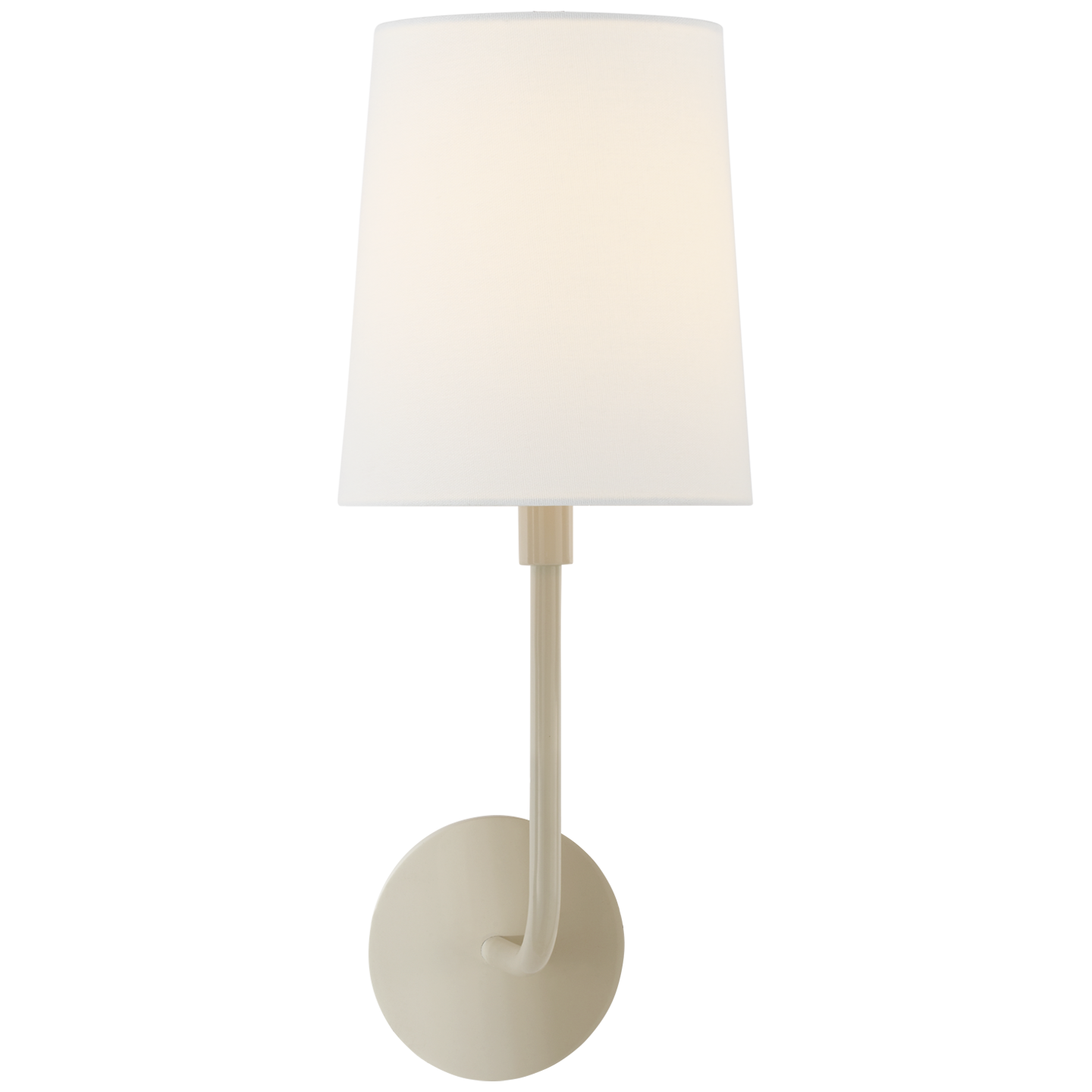 Go Lightly Sconce in China White with Linen Shade