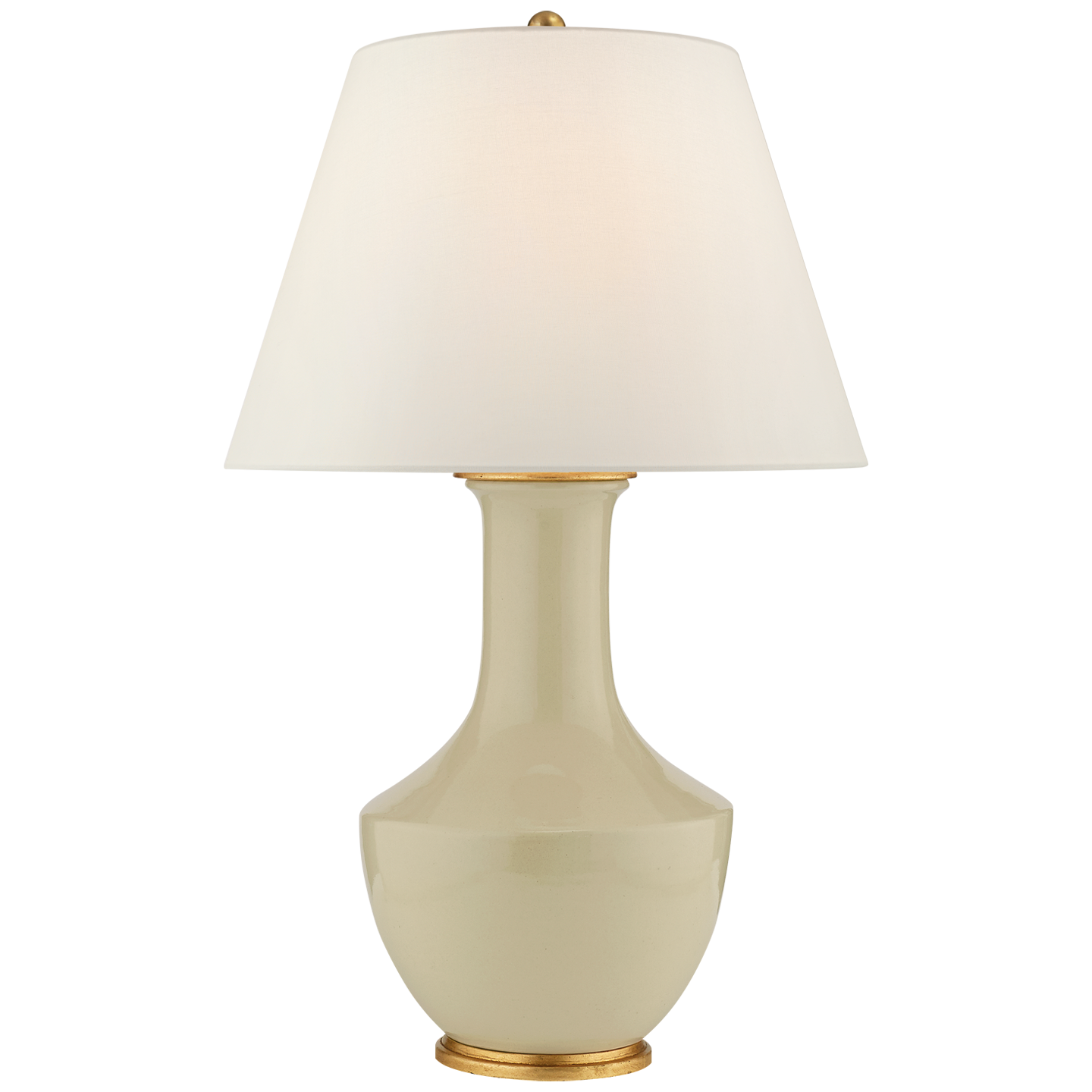 Lambay Table Lamp in Coconut with Linen Shade