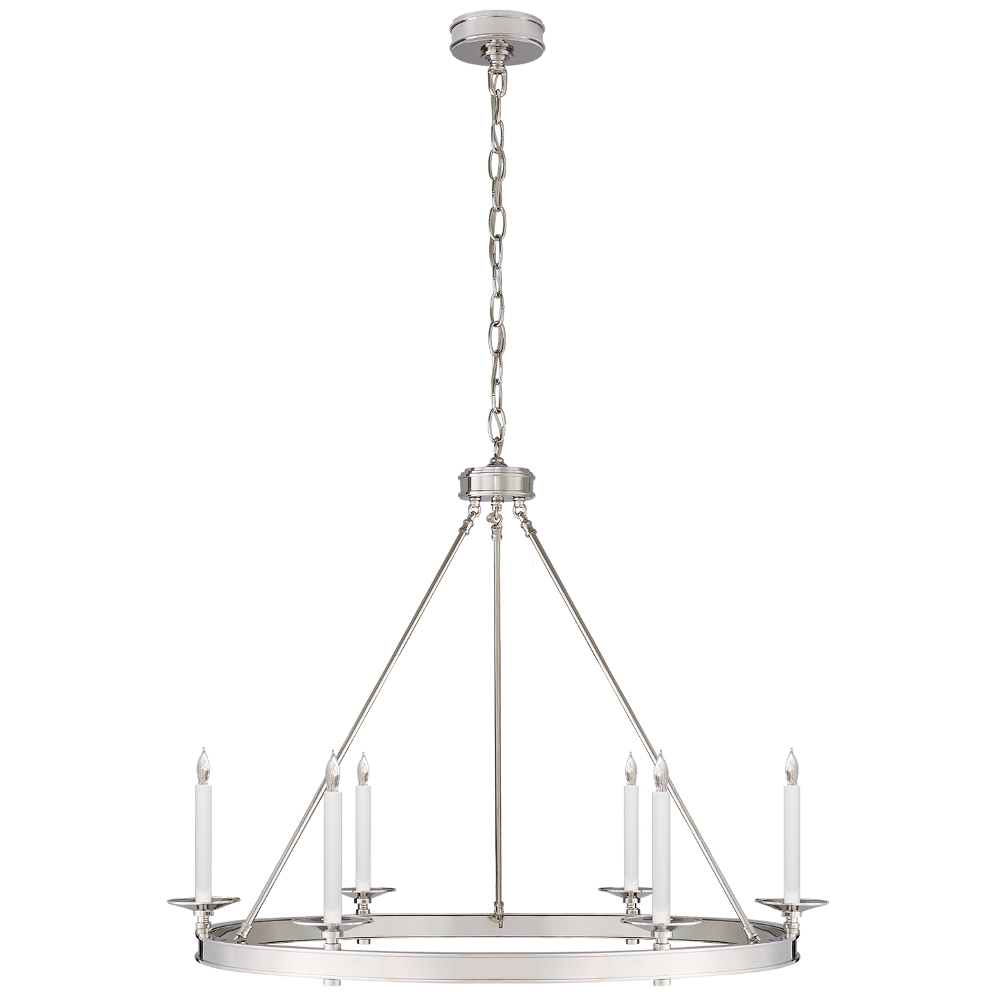 Launceton Ring Chandelier in Polished Nickel