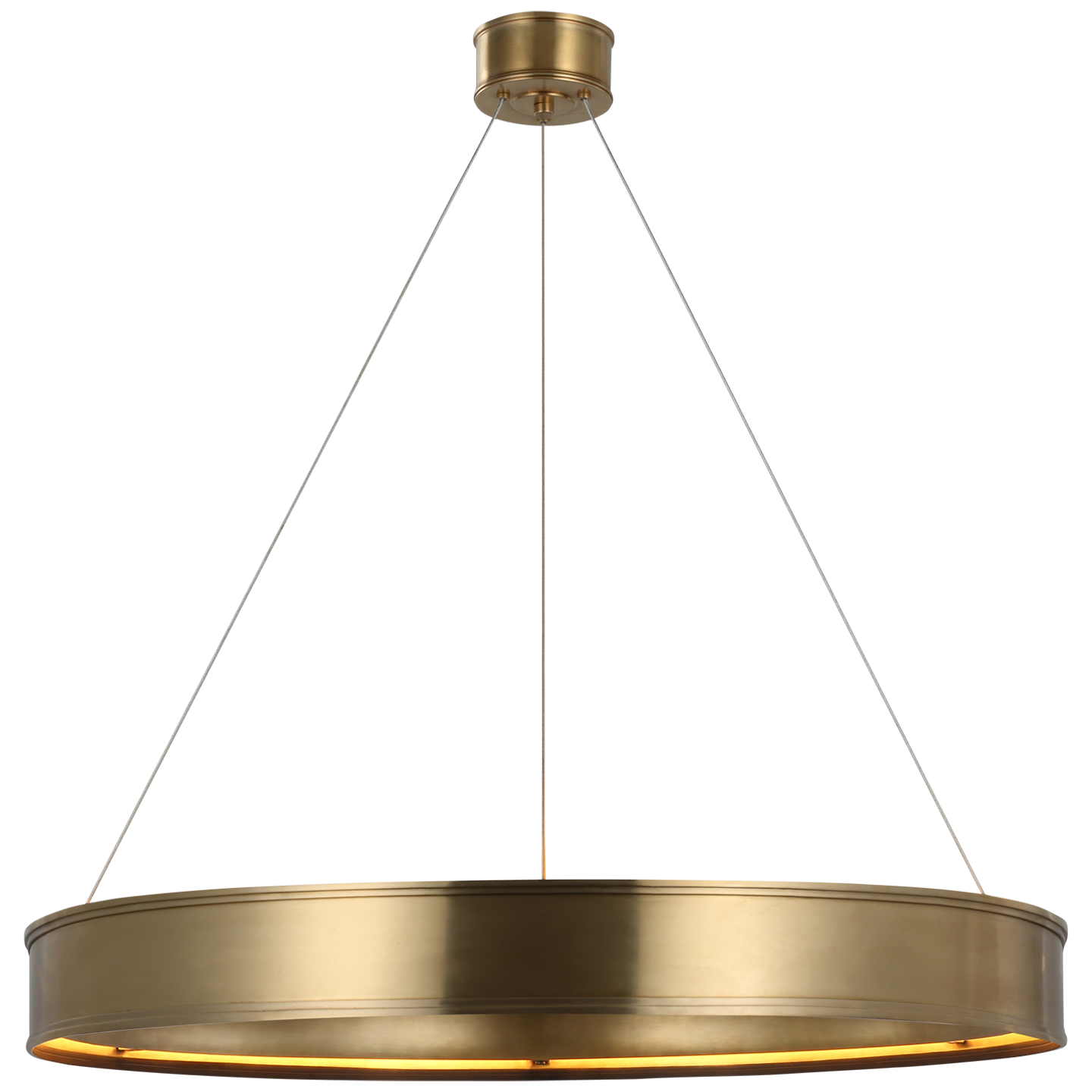 Connery 40" Ring Chandelier in Antique-Burnished Brass