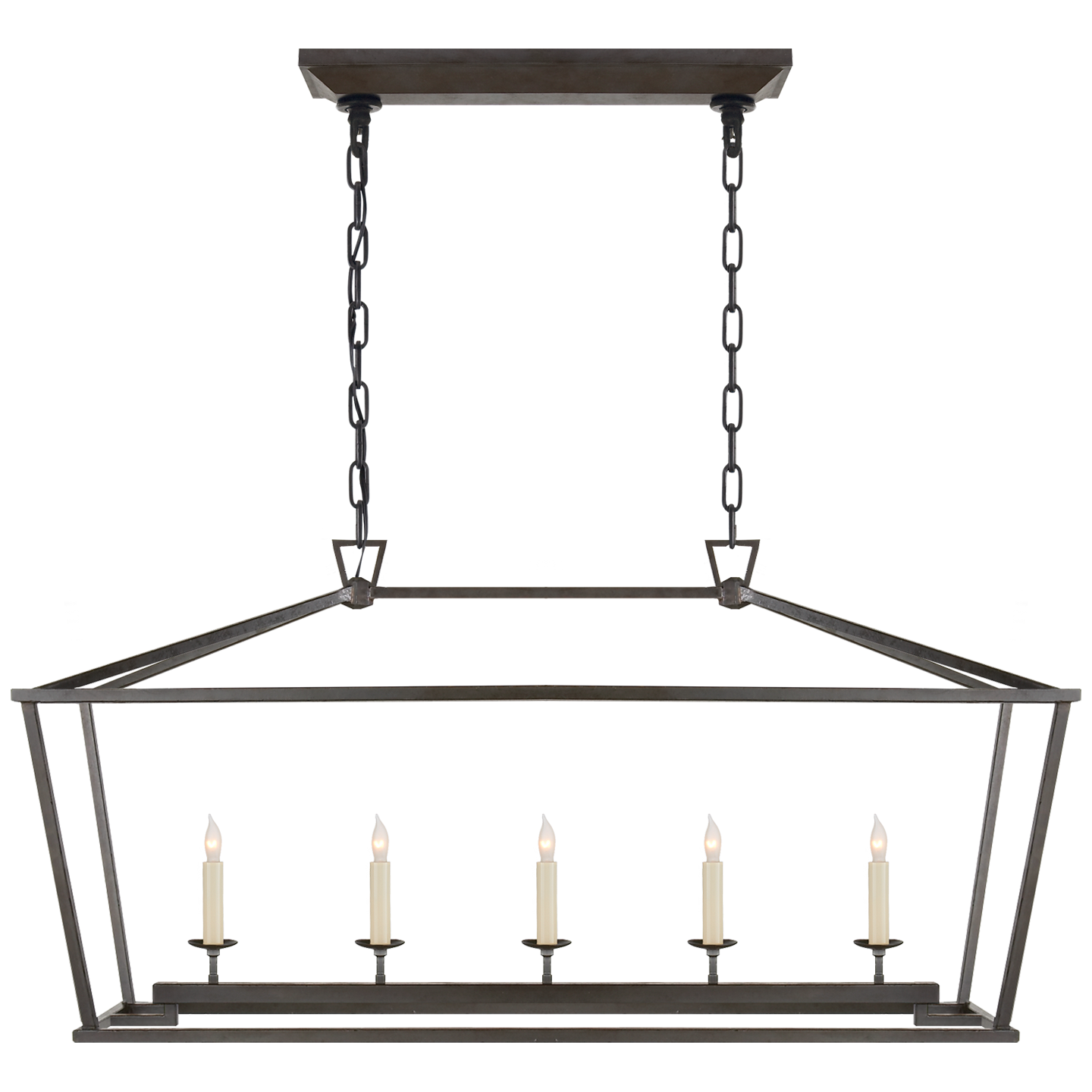 Darlana Medium Linear Lantern in Aged Iron