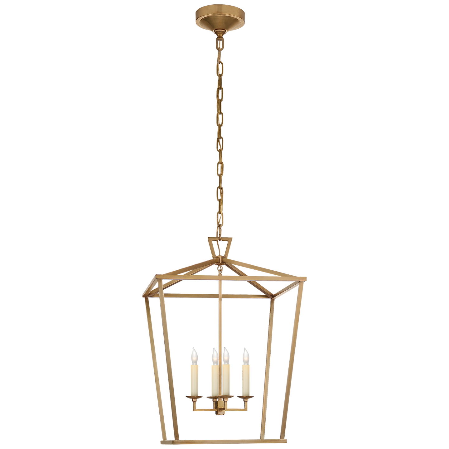 Darlana Medium Lantern in Antique- Burnished Brass