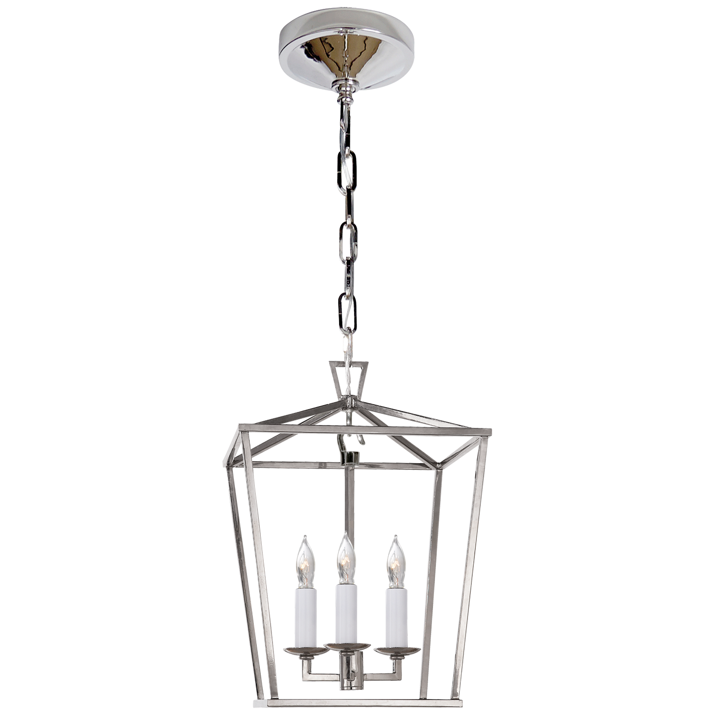 Darlana Mini Lantern in Polished Nickel